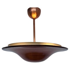 Pendentif Bauhaus avec lumière directe, années 1930, Tchécoslovaquie