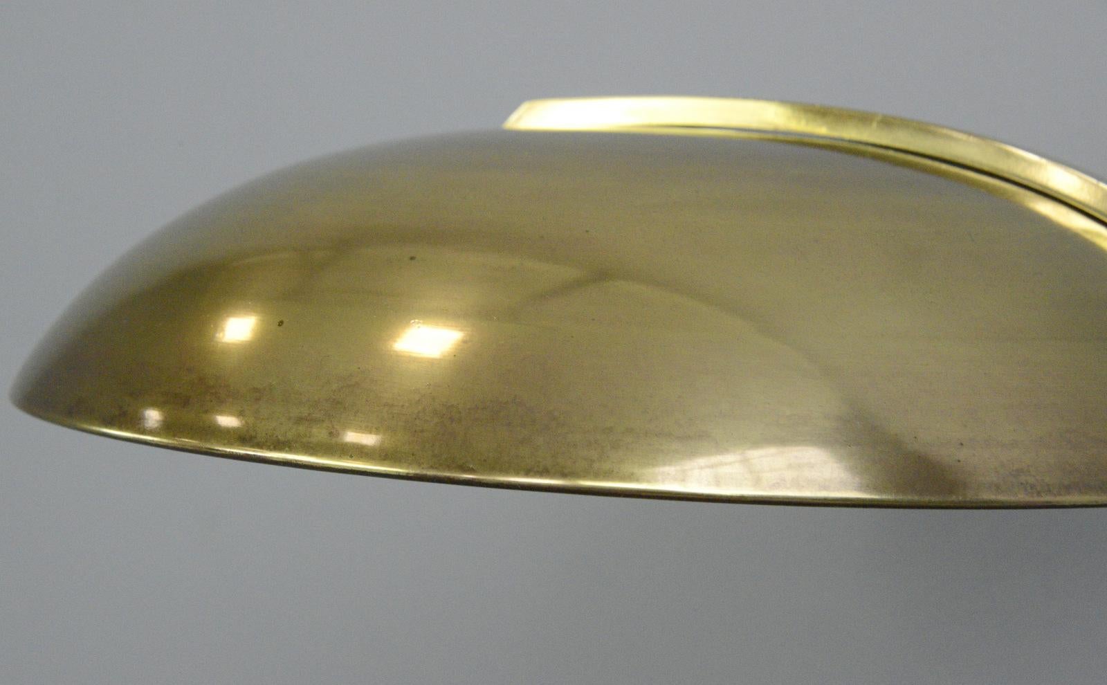 Bauhaus Brass Table Lamp by Hillebrand, circa 1930s In Good Condition In Gloucester, GB