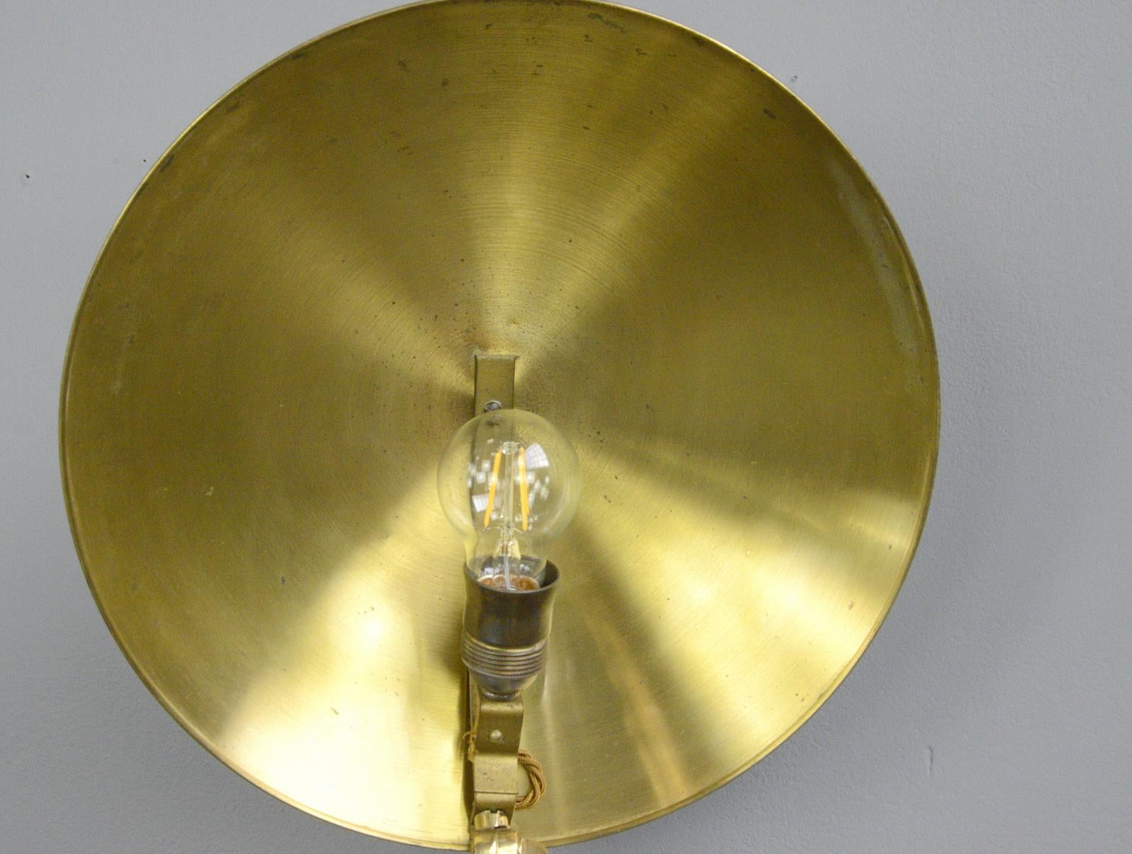 Bauhaus Brass Table Lamp by Hillebrand, circa 1930s 2
