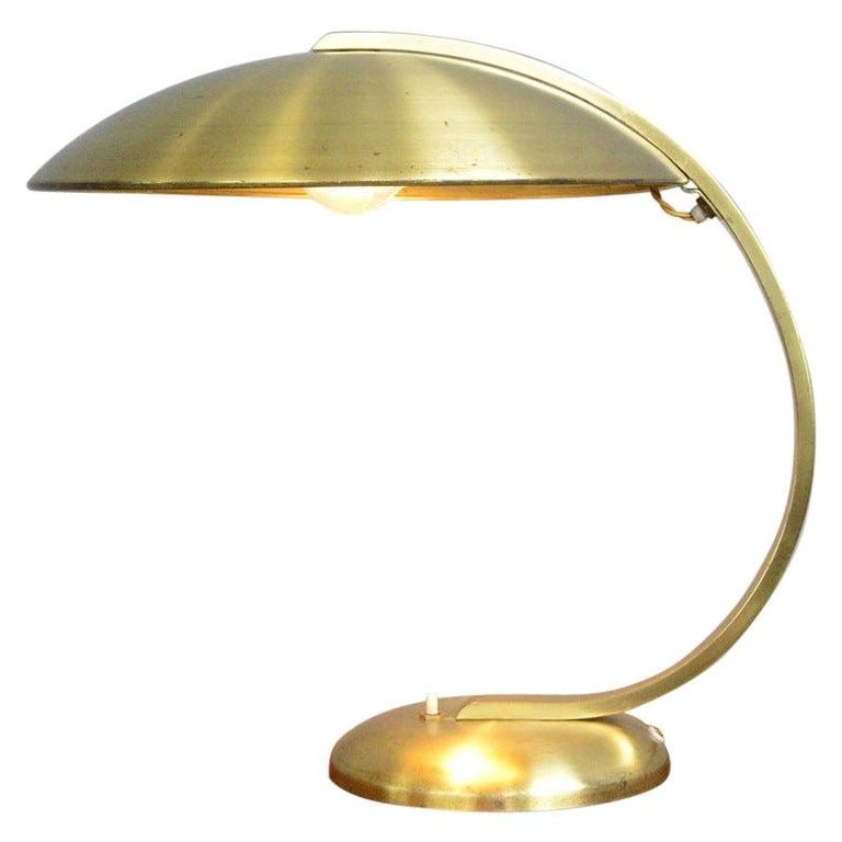 Bauhaus Brass Table Lamp by Hillebrand, circa 1930s at 1stDibs