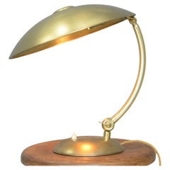 Bauhaus Brass Table Lamp by Hillebrand, Circa 1930s