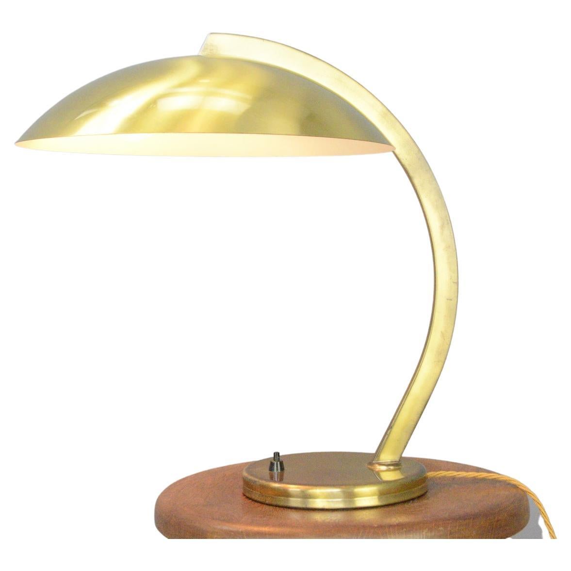 Bauhaus Brass Table Lamp by Hillebrand, Circa 1950s