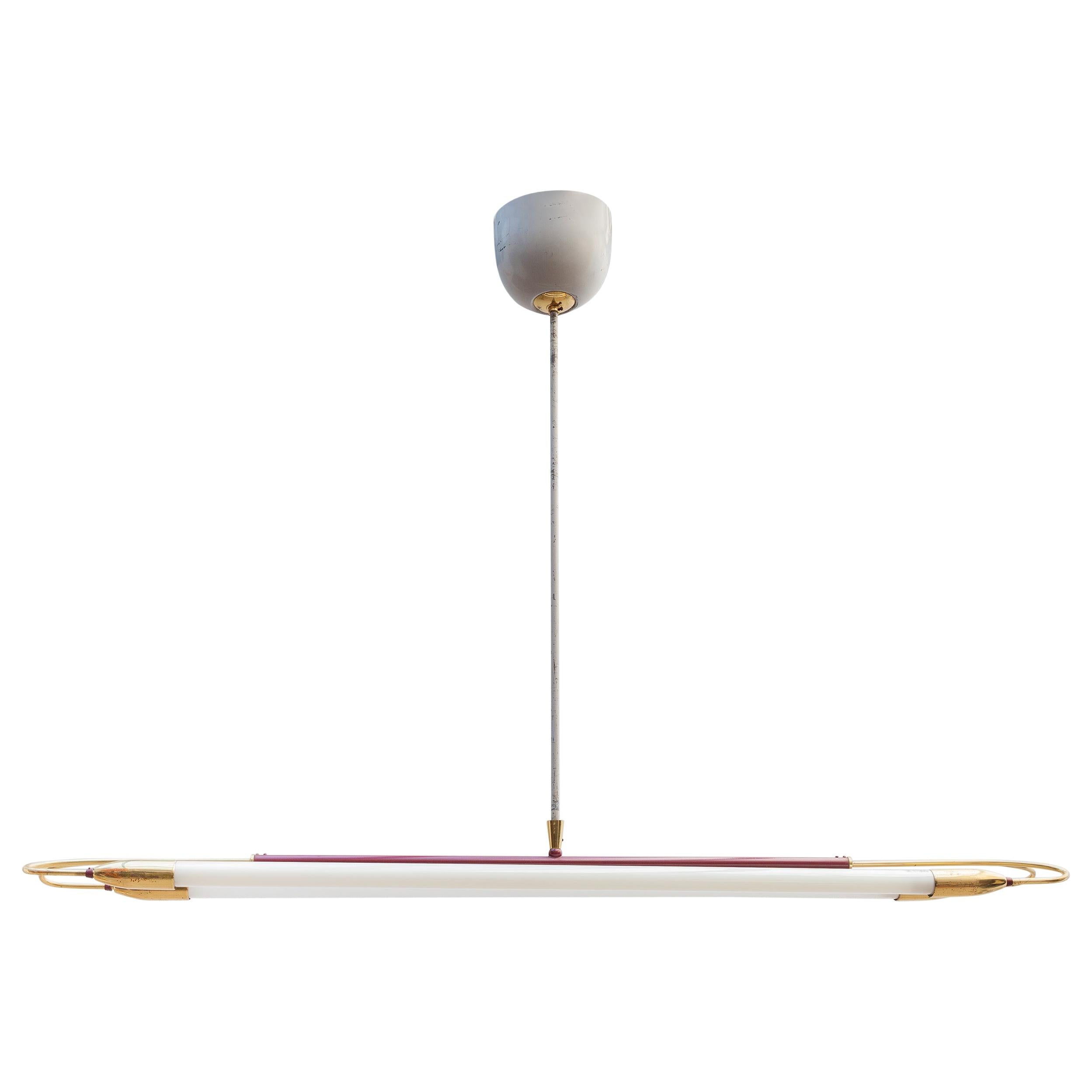 Bauhaus Brass Tube Lamp Attributed by Kaiser Leuchten