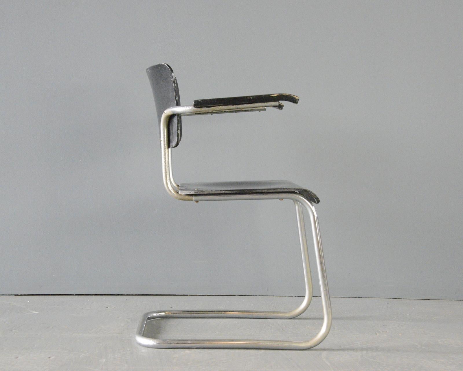 Sedia a sbalzo Bauhaus di Drabert, circa anni '30 in vendita 5