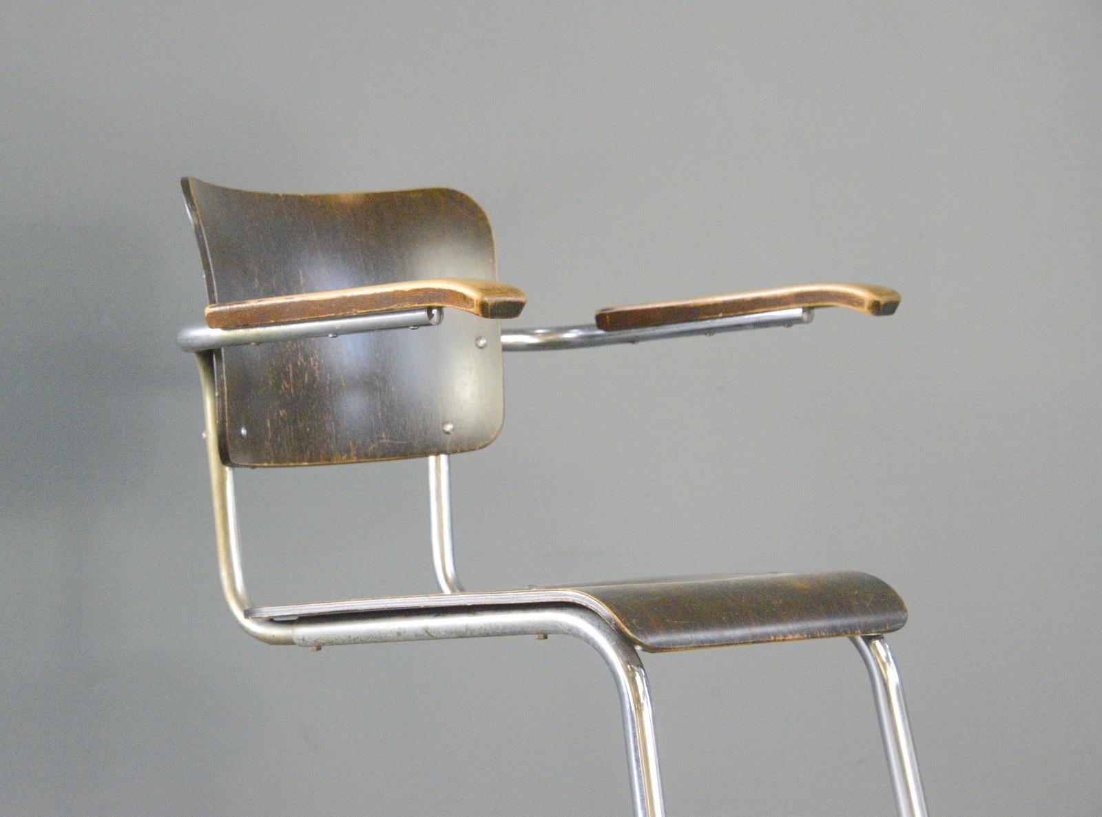 Metà XX secolo Sedia a sbalzo Bauhaus di Pohlschröder, circa anni '30 in vendita