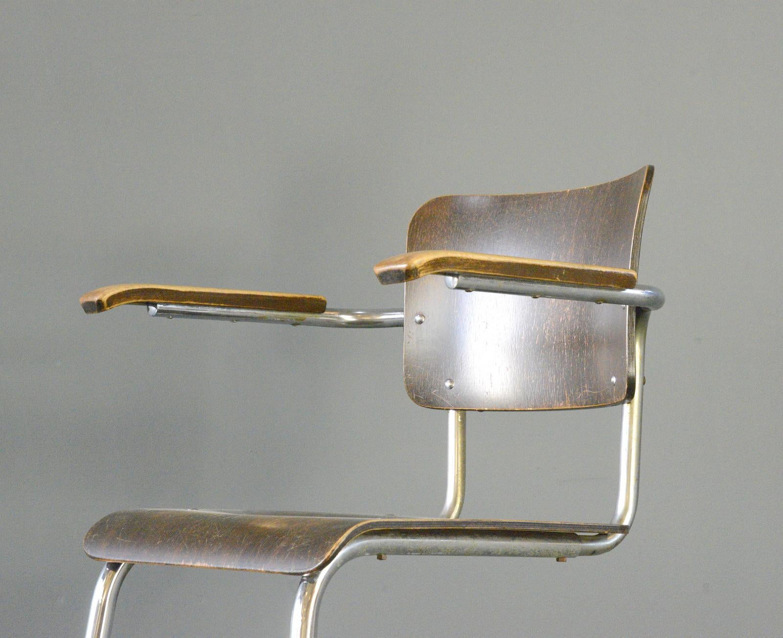 Sedia a sbalzo Bauhaus di Pohlschröder, circa anni '30 in vendita 2