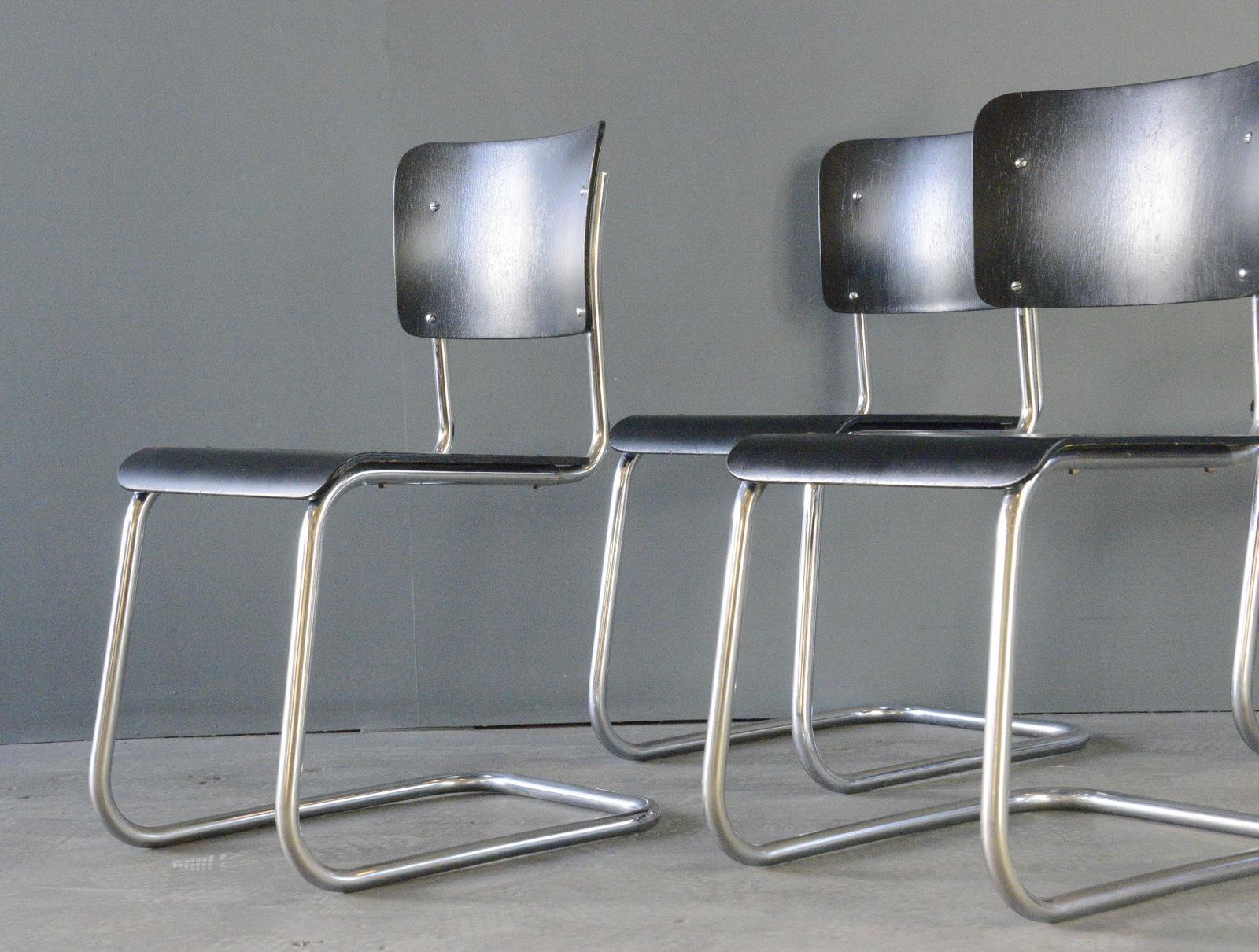 Tedesco Sedie a sbalzo Bauhaus di Pohlschröder, circa anni '30 in vendita