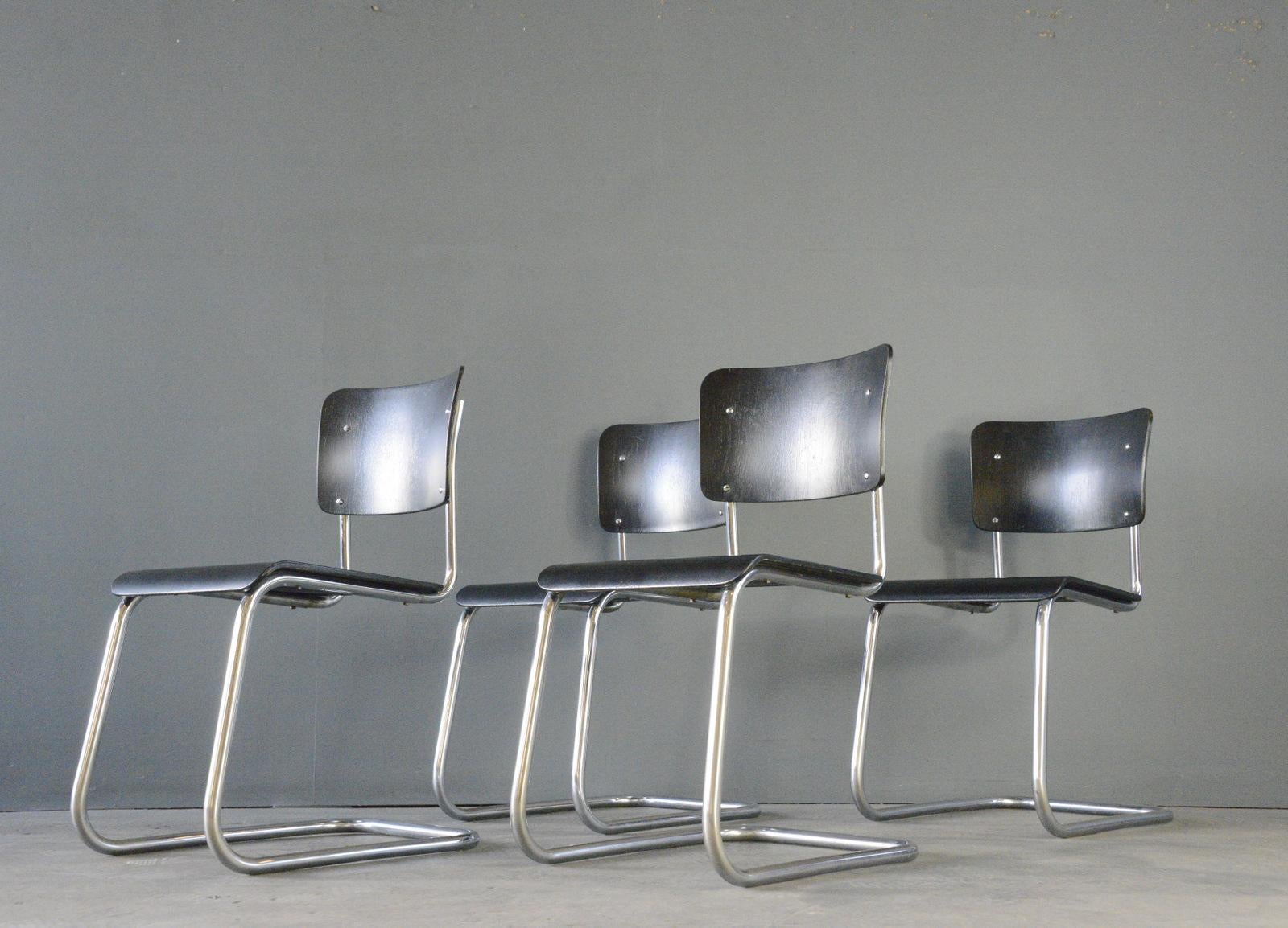 Sedie a sbalzo Bauhaus di Pohlschröder, circa anni '30 in vendita 1