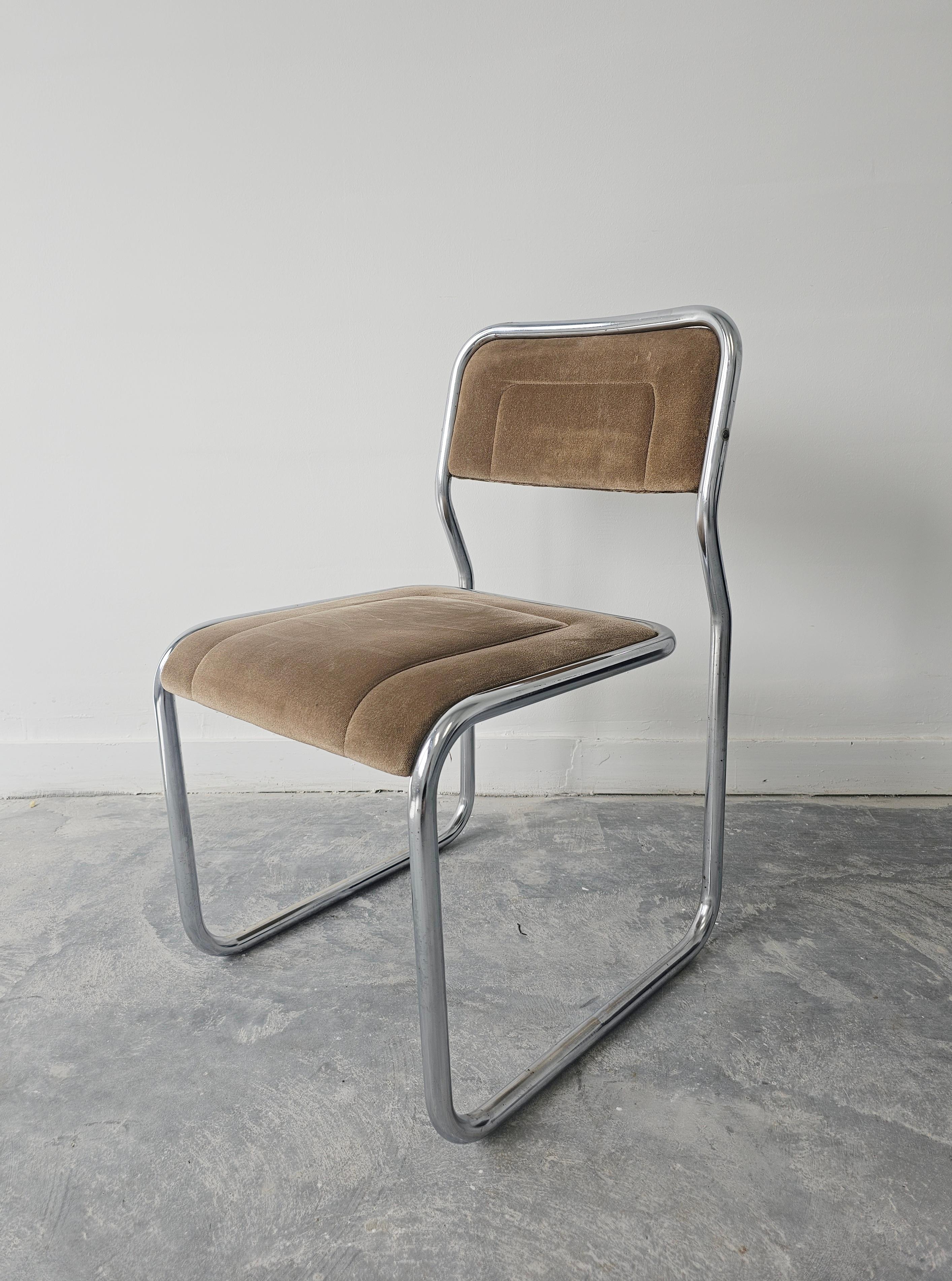 Bauhaus Cantilever Dining Chair with Infinity Frame, Italy 1970s For Sale 1