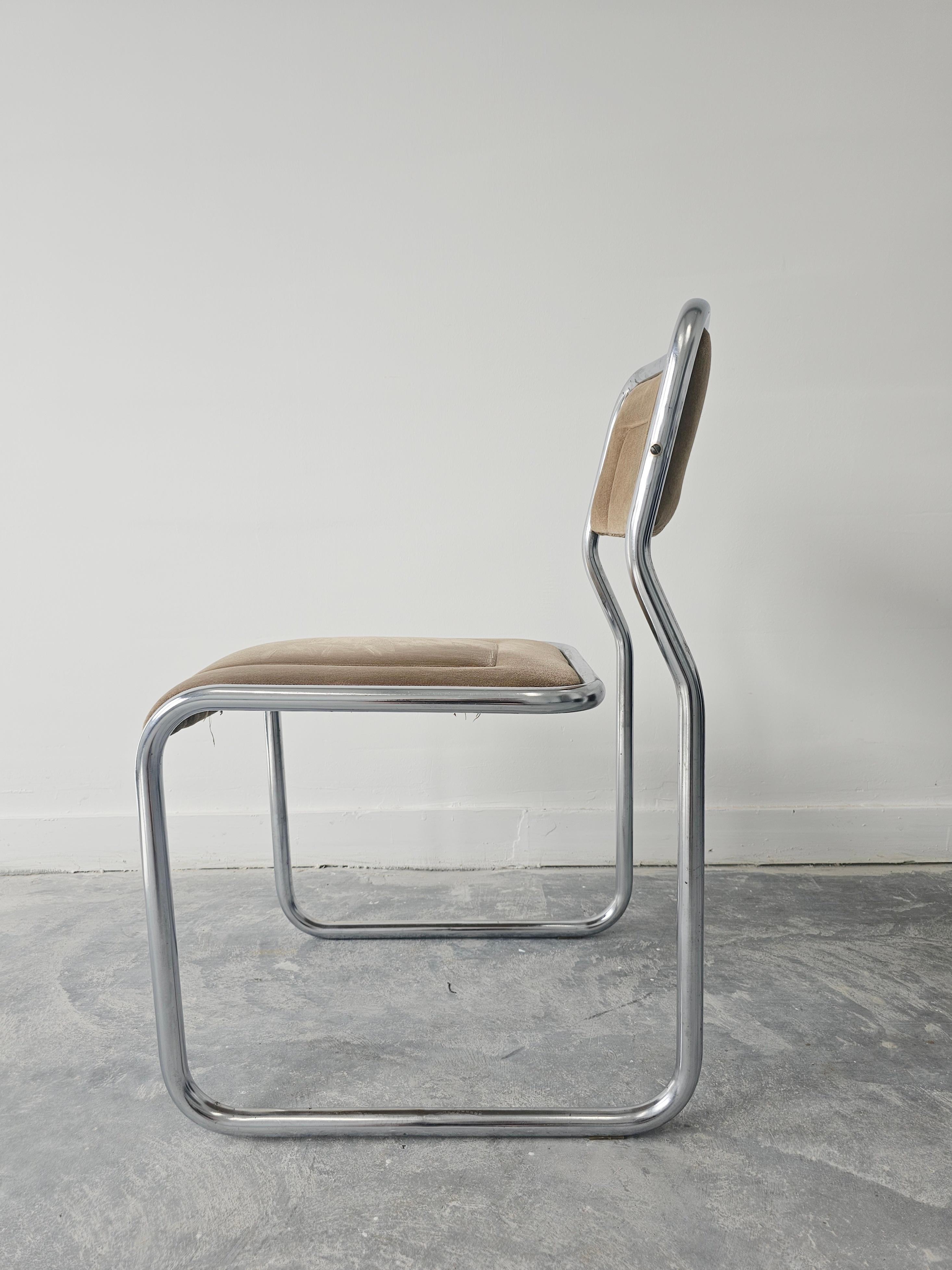 Bauhaus Cantilever Dining Chair with Infinity Frame, Italy 1970s For Sale 2