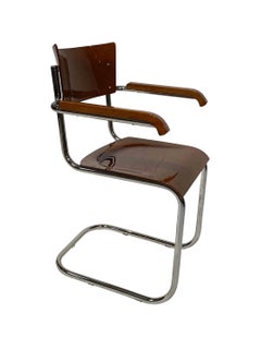 Fauteuil Bauhaus Cantilever Steeltube S43F by Mart Stam:: Czechia:: 1930s