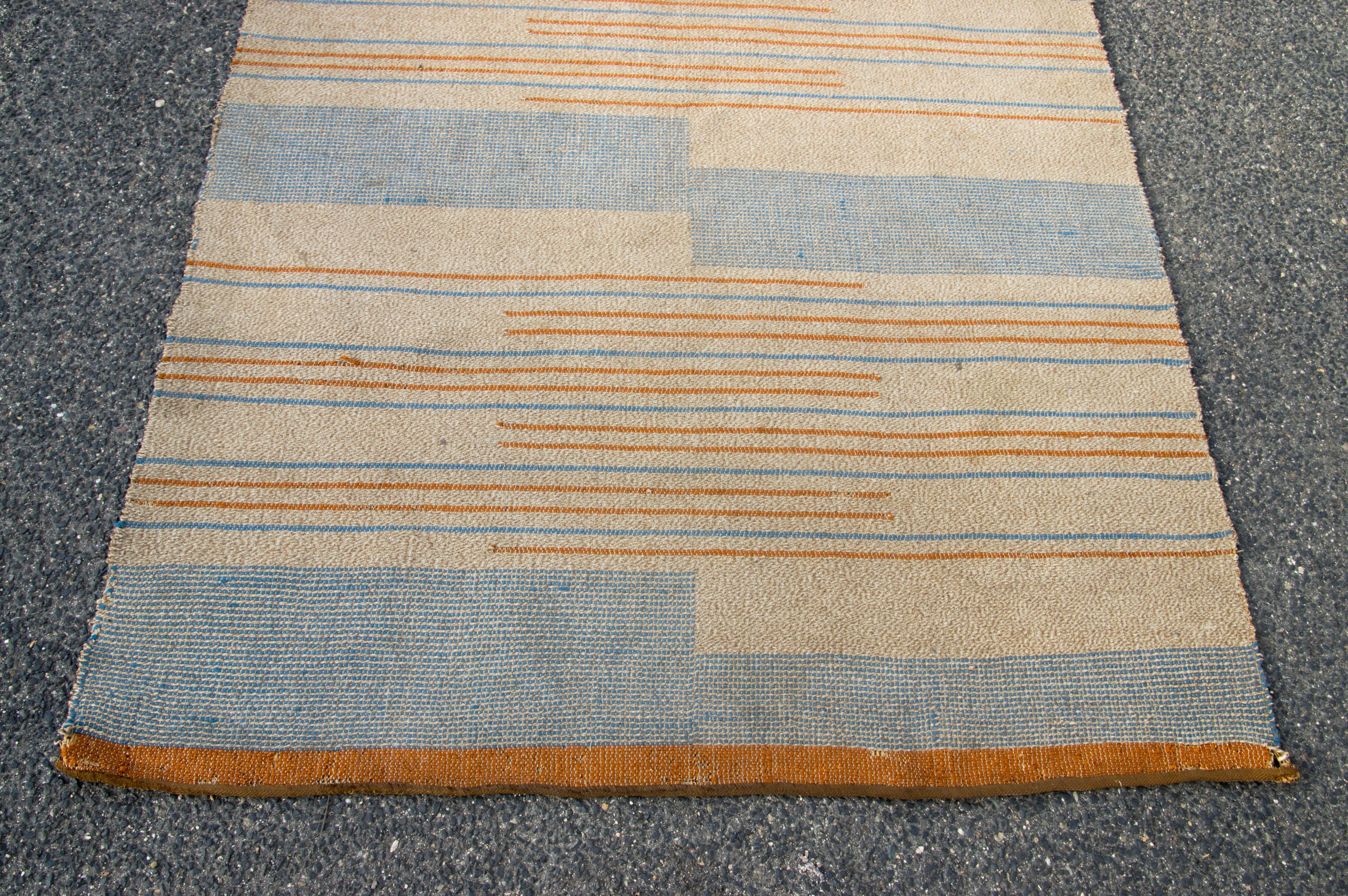 Rare Bauhaus carpet by Antonin Kybal designed in 1930s.
Measures: 557cm x 137cm
Professionally cleaned.