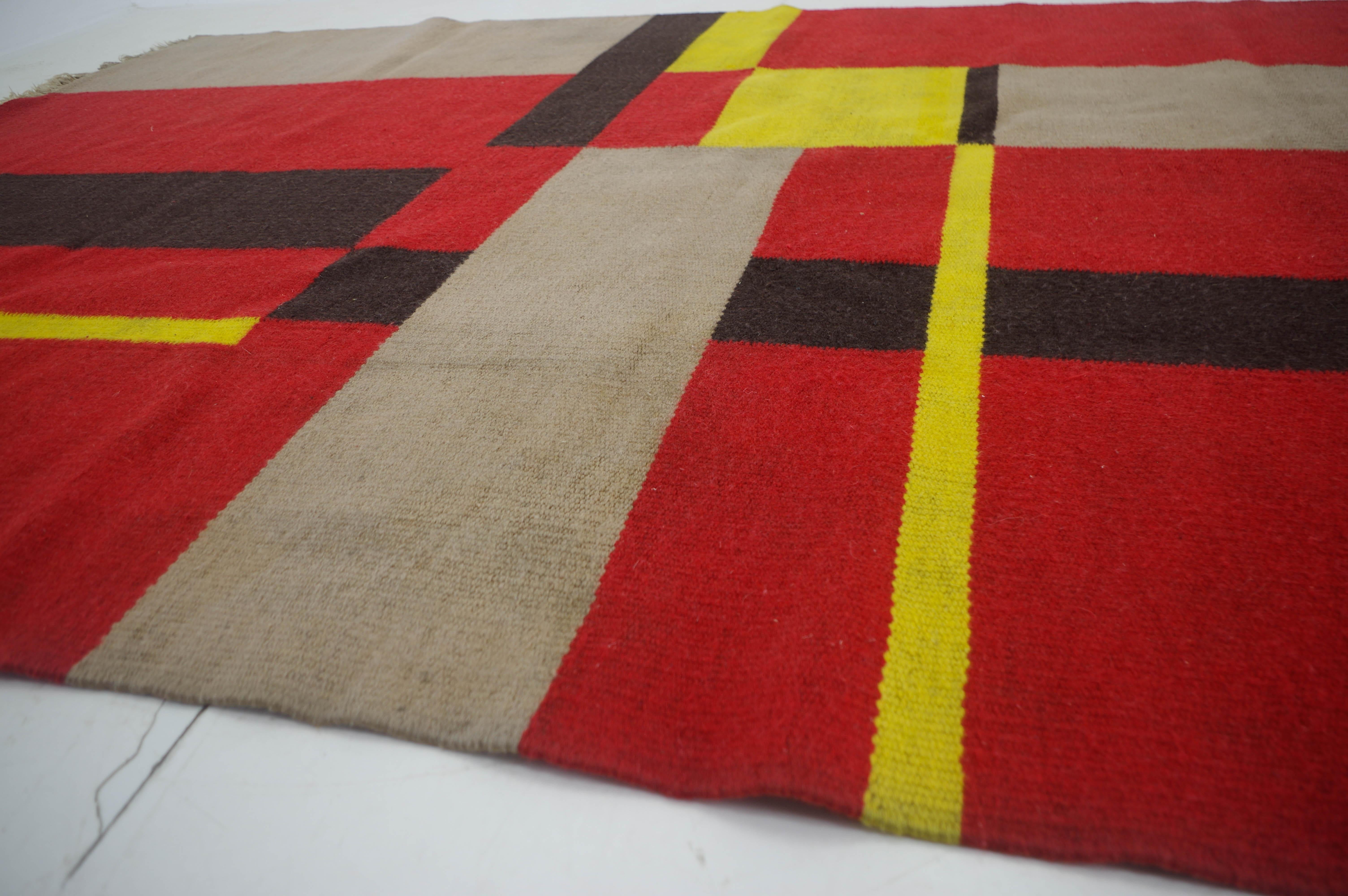 Bauhaus Carpet, Czechoslovakia, 1940s 5