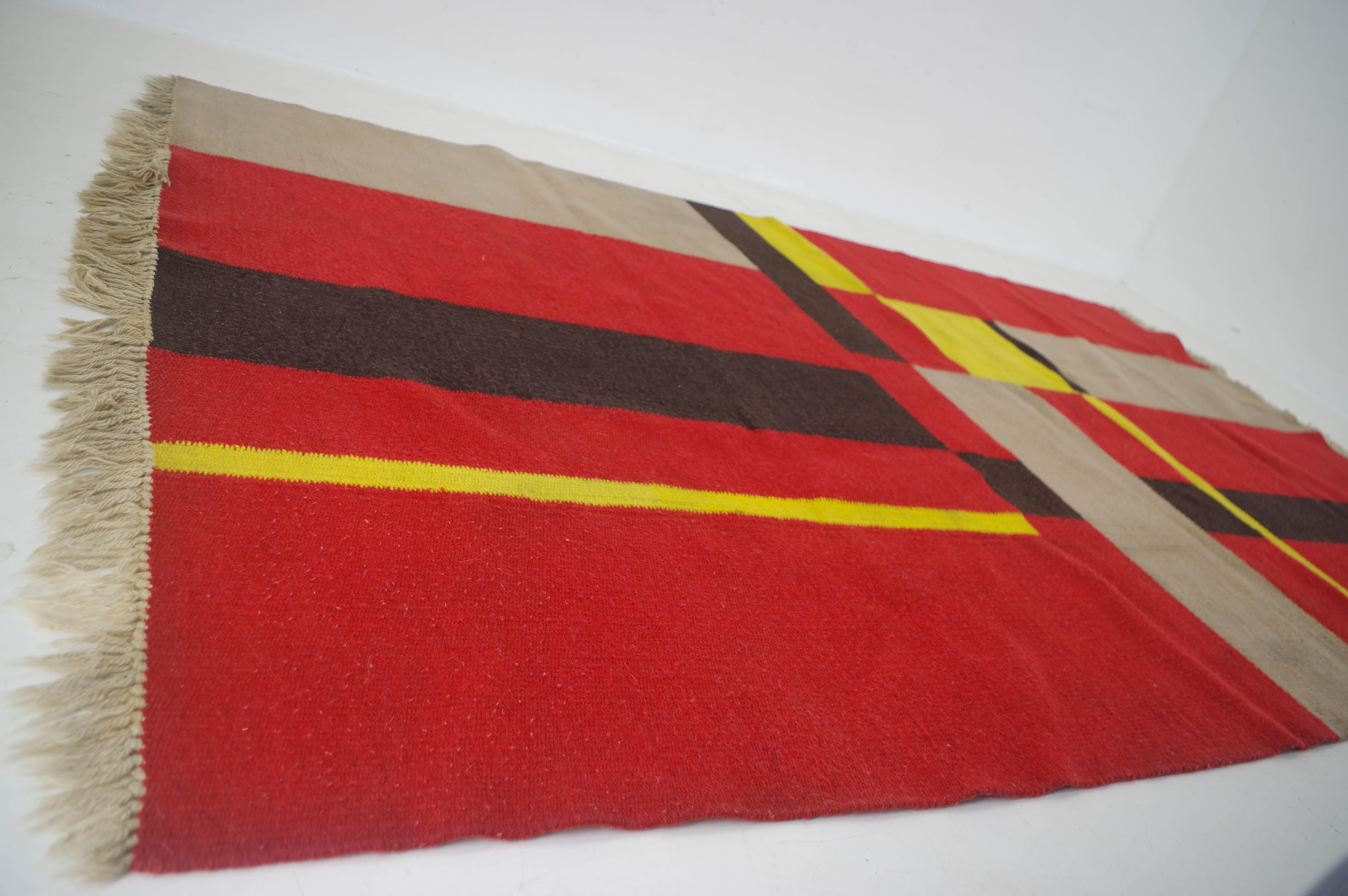 Bauhaus Carpet, Czechoslovakia, 1940s 6