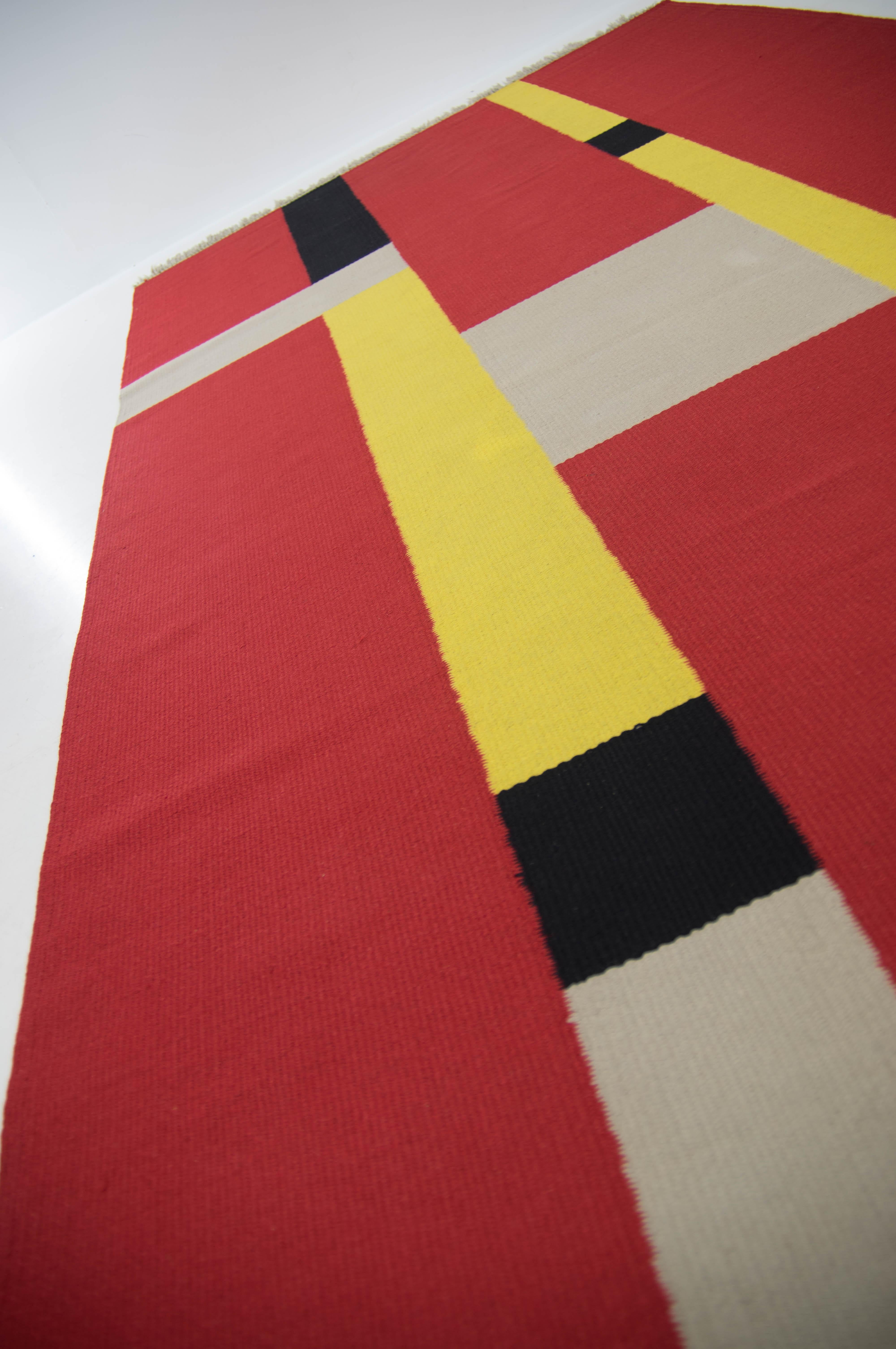 Bauhaus Carpet, Czechoslovakia, 1940s For Sale 1