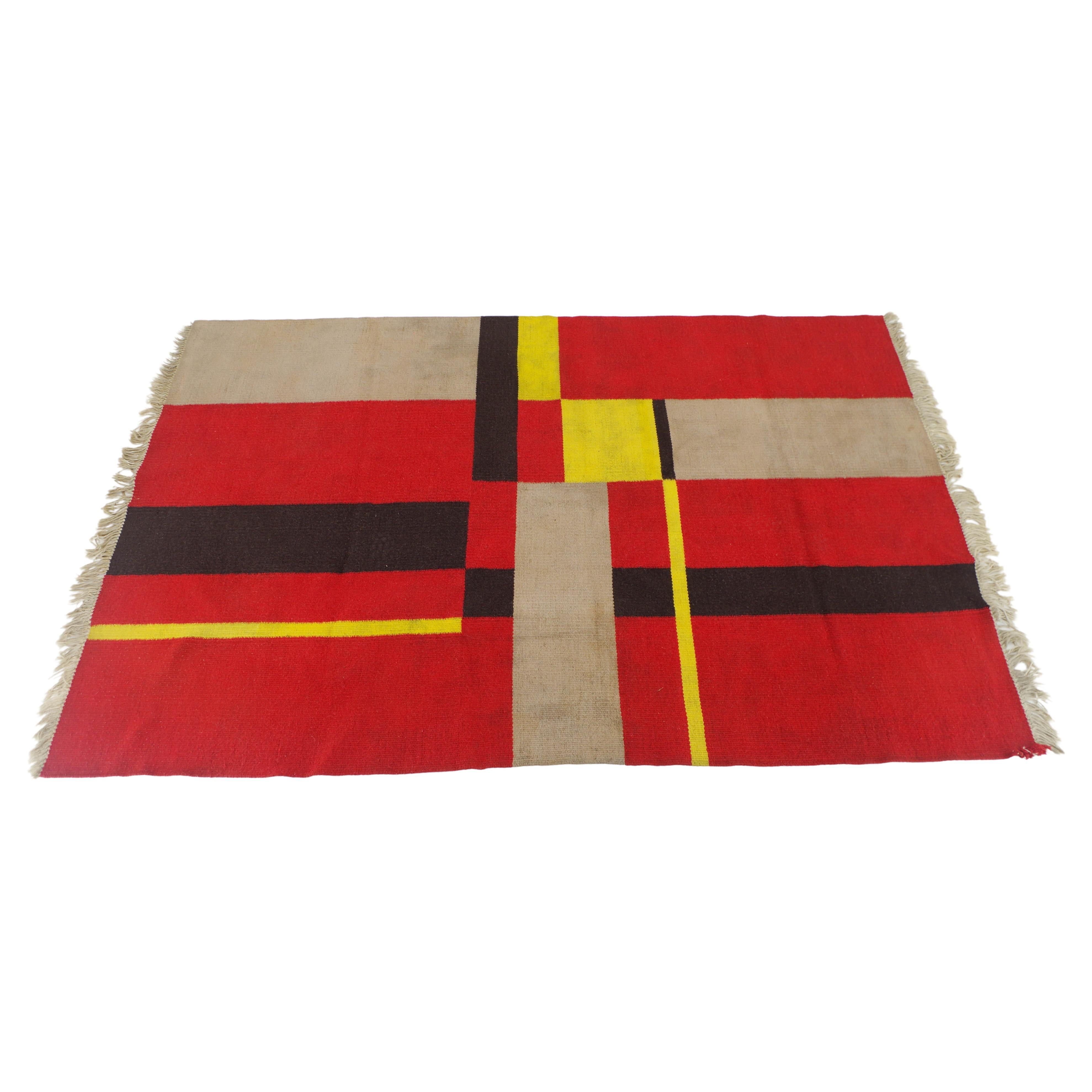 Bauhaus Carpet, Czechoslovakia, 1940s For Sale