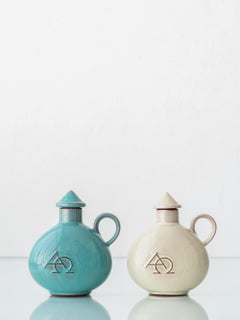 Bauhaus Ceramic Alpha Omega Cruet Pair by Theodor Bogler, 1948-1968