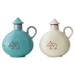 Bauhaus Ceramic Alpha Omega Cruet Pair by Theodor Bogler, 1948-1968
