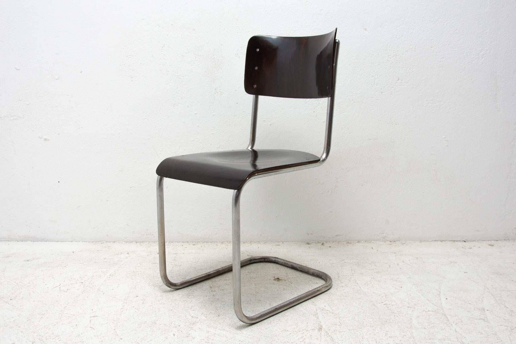 Plated Bauhaus Chair S43 by Mart Stam, 1930´s
