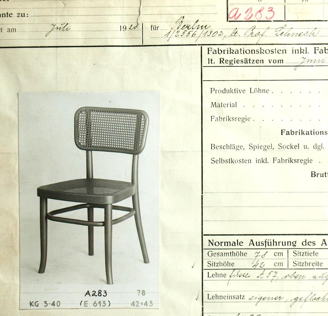 Chaise Bauhaus Thonet A283 de Gustav Adolf Schneck en 1928 en vente 6