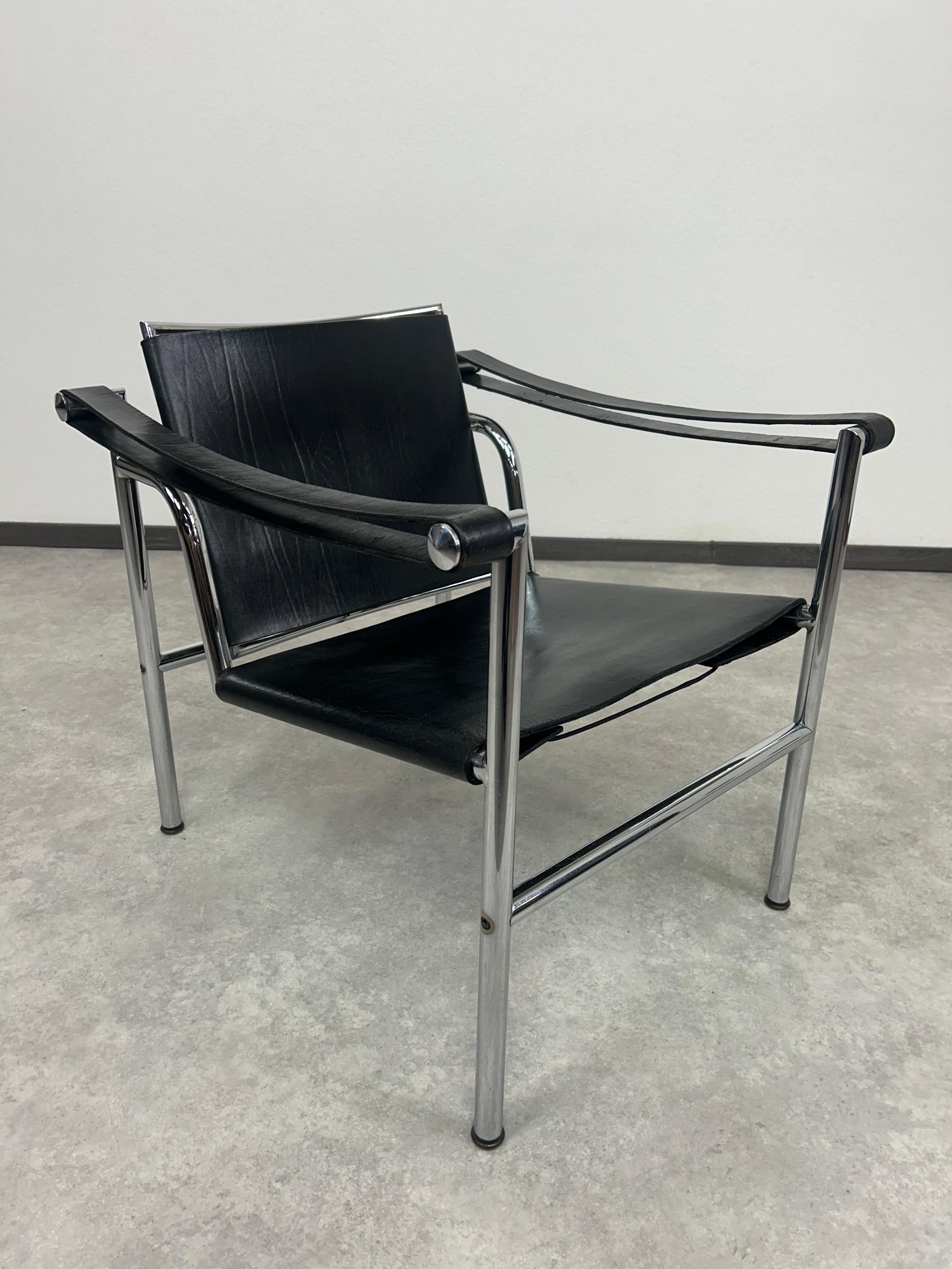 Pelle Sedie Bauhaus LC1 di Le Corbusier per Cassina in vendita