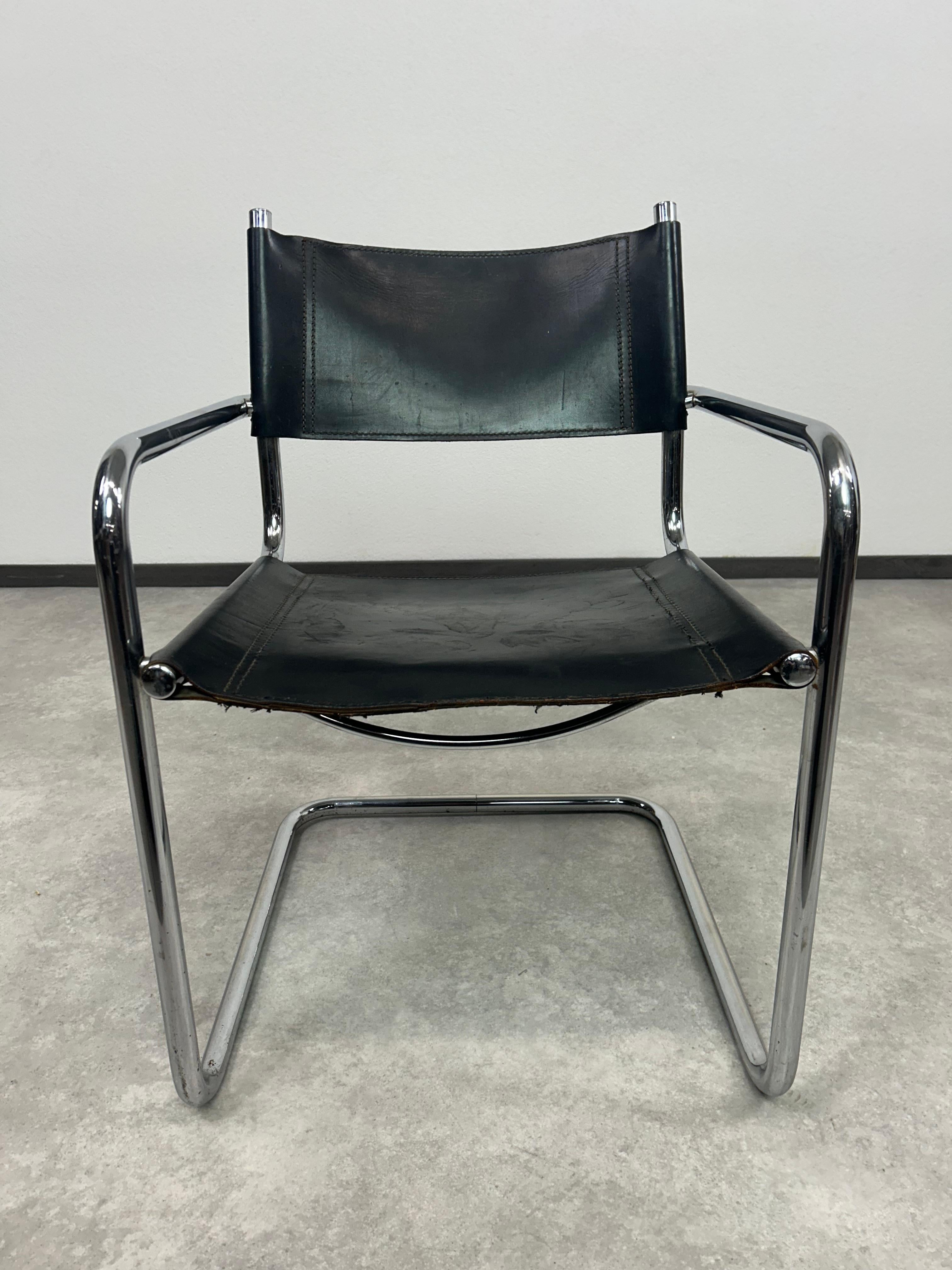 Pelle Sedie Bauhaus S34 di Mart Stam in vendita