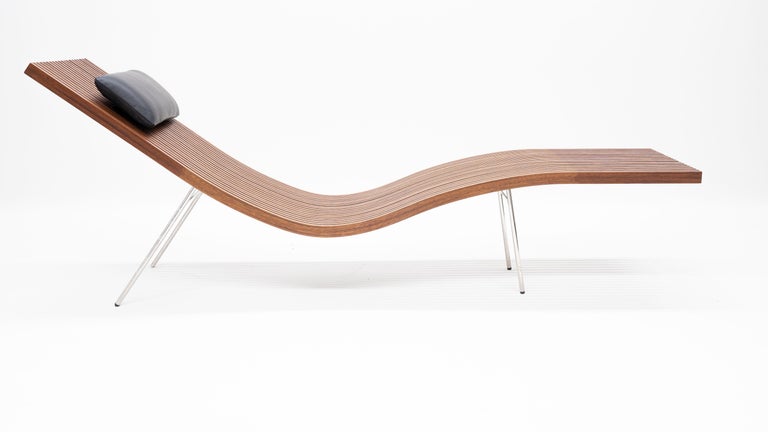 Swiss Bauhaus, Chaise Lounge by Peter Zumthor, Mahogany, Design, 2007 For Sale