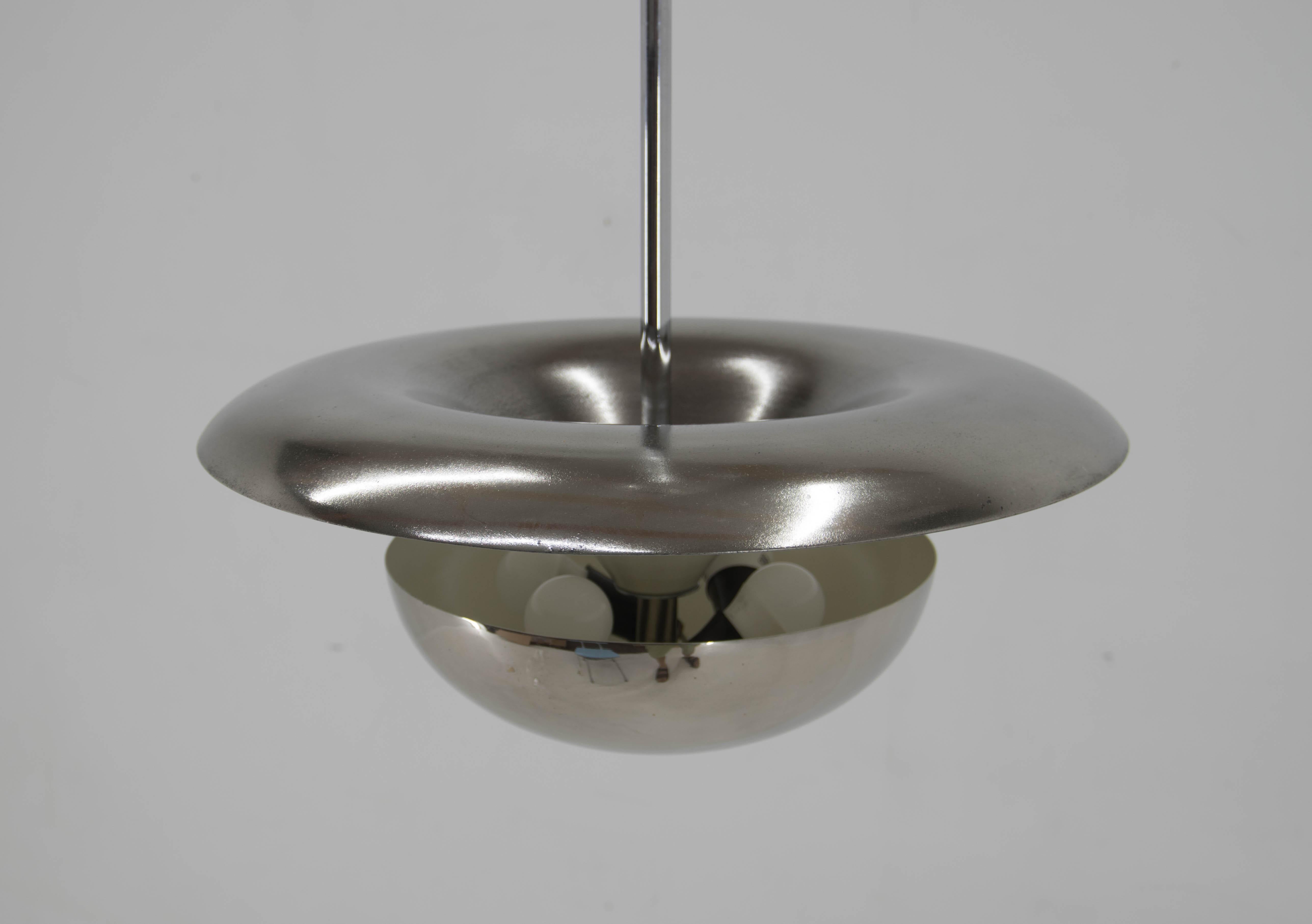 Mid-20th Century Bauhaus Chandelier by Anyz, 1930s, Restored For Sale