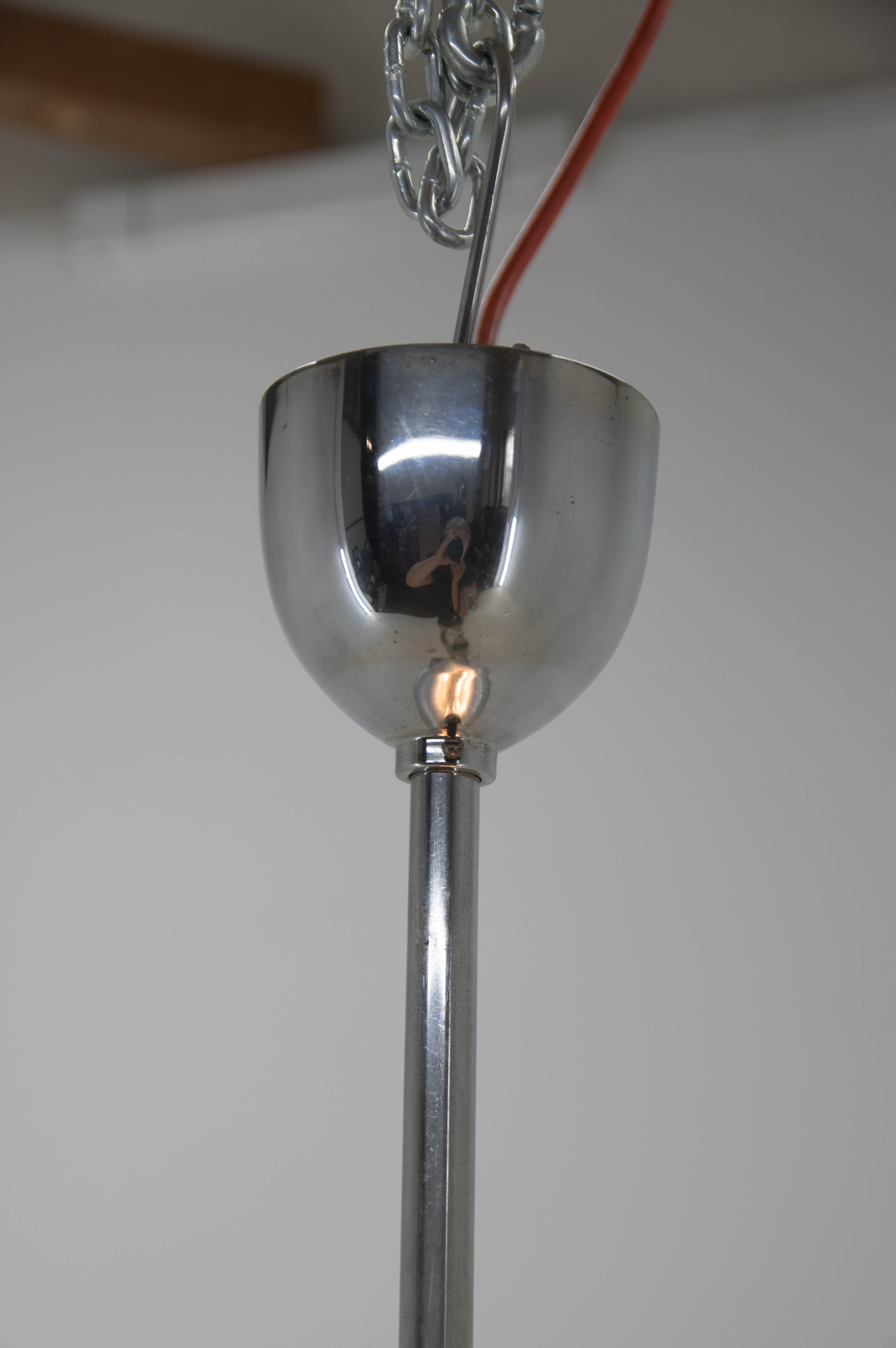 Bauhaus Chandelier by IAS, 1930s, Restored In Good Condition For Sale In Praha, CZ