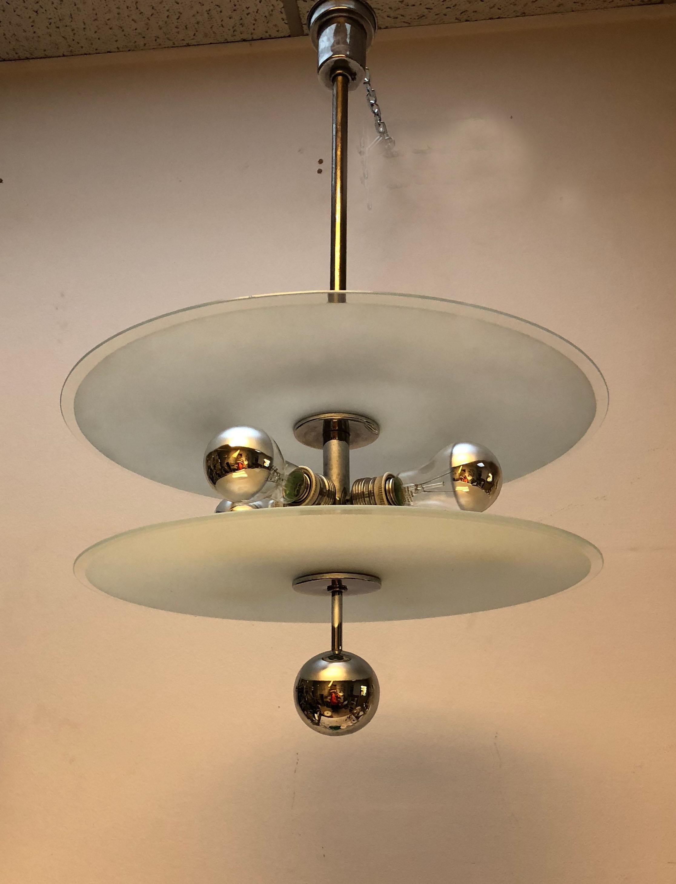 Bauhaus Chandelier by Schwintzer & Graeff from the 1930s For Sale 6