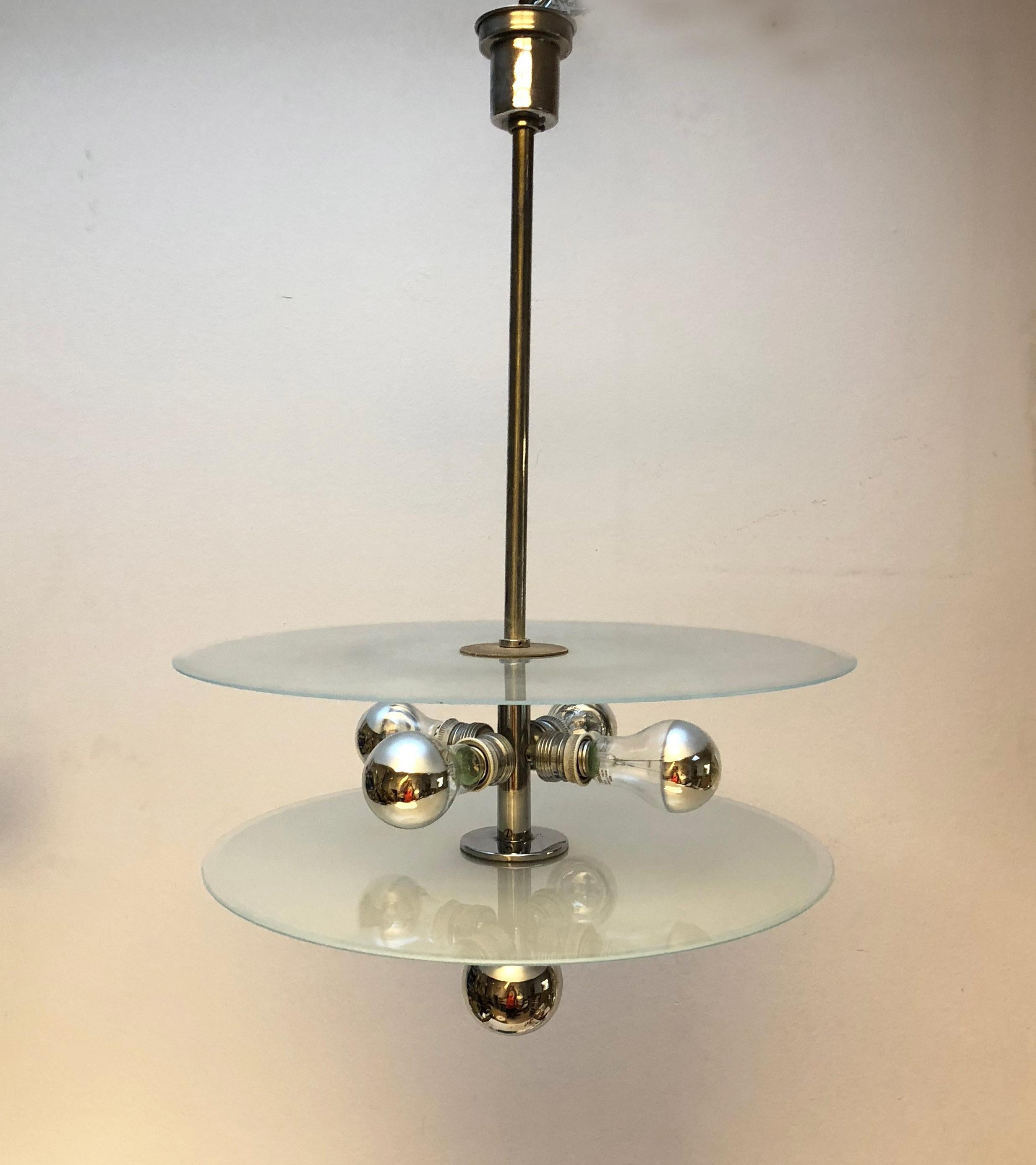Bauhaus Chandelier by Schwintzer & Graeff from the 1930s For Sale 7