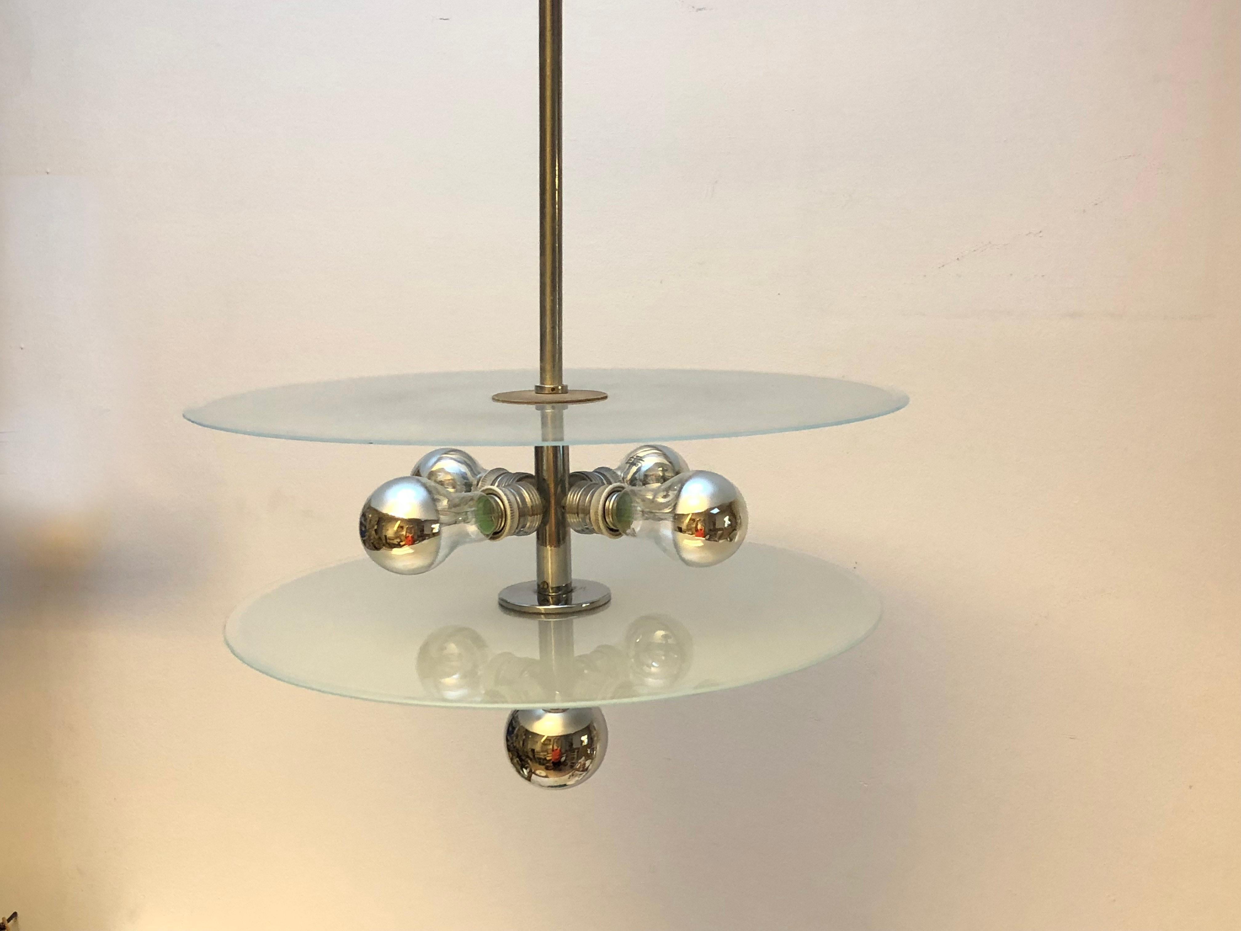 Czech Bauhaus Chandelier by Schwintzer & Graeff from the 1930s For Sale