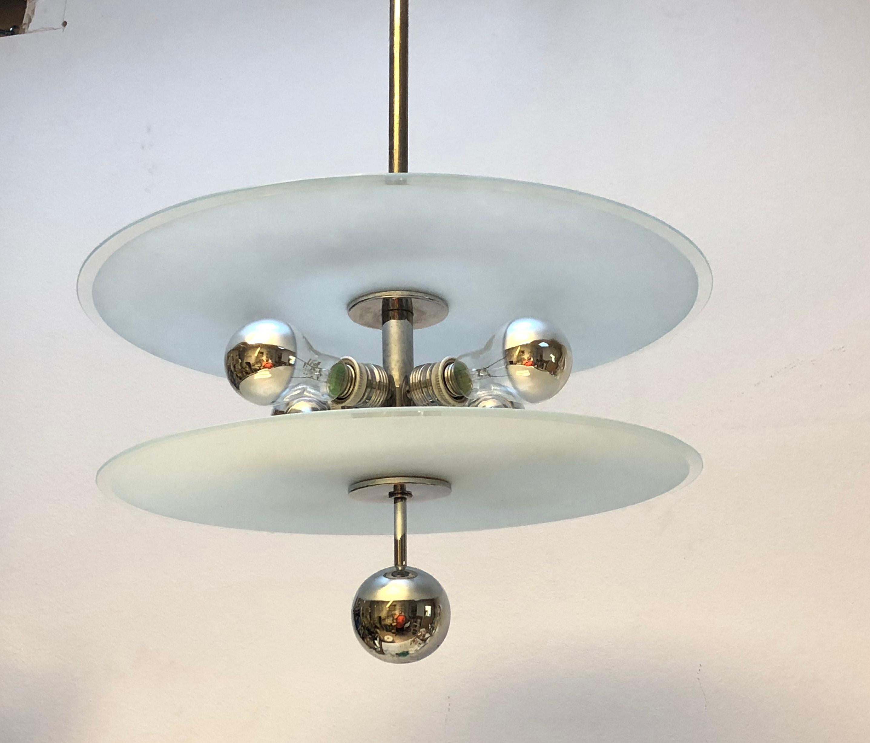 Bauhaus Chandelier by Schwintzer & Graeff from the 1930s For Sale 1