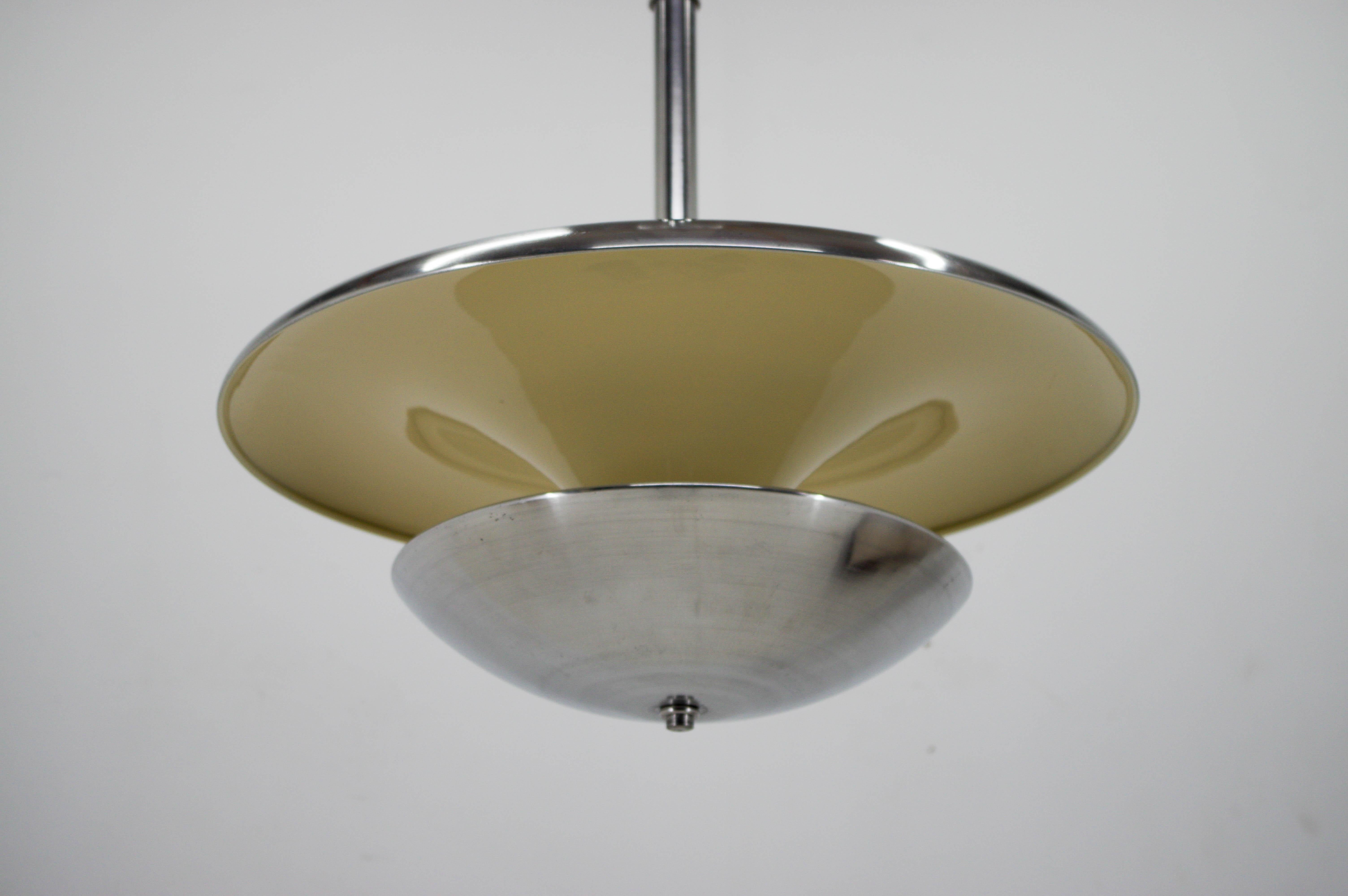 Czech Bauhaus Chandelier Made by IAS, 1930s, Two Items Available For Sale