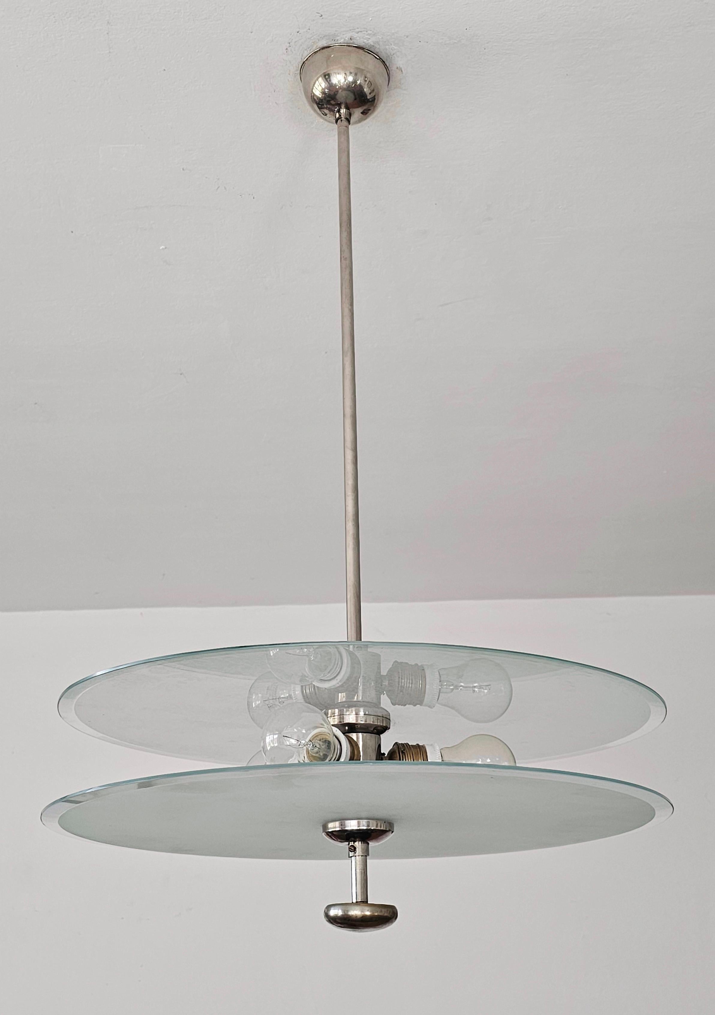 Bauhaus Chandelier manufactured by Zeitlos Berlin, Germany 1930s 2