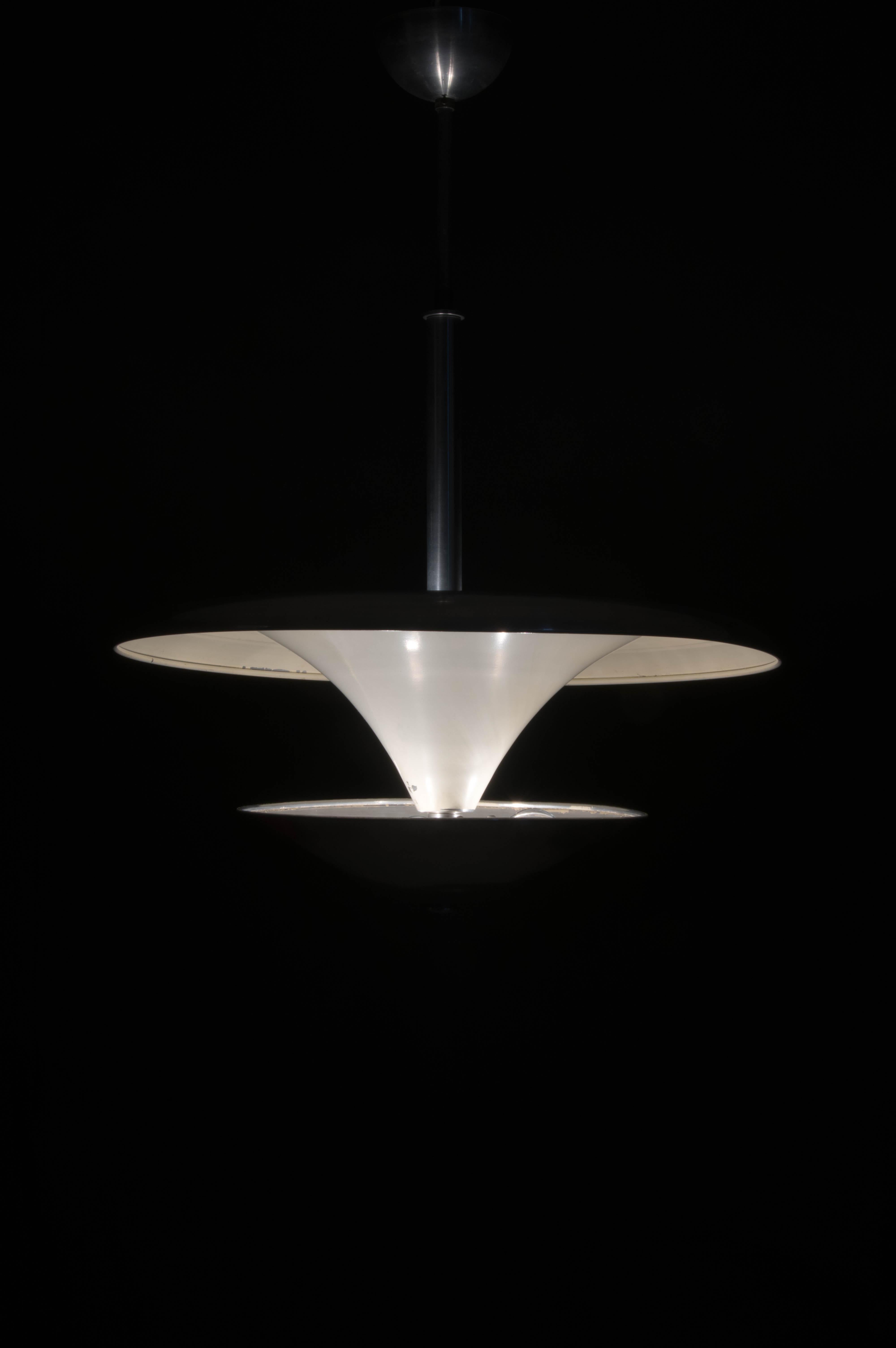 Tchèque Lustre Bauhaus avec lumière directe, années 1930 en vente