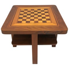 Table d'échecs Bauhaus:: noyer et érable:: Allemagne:: vers 1930