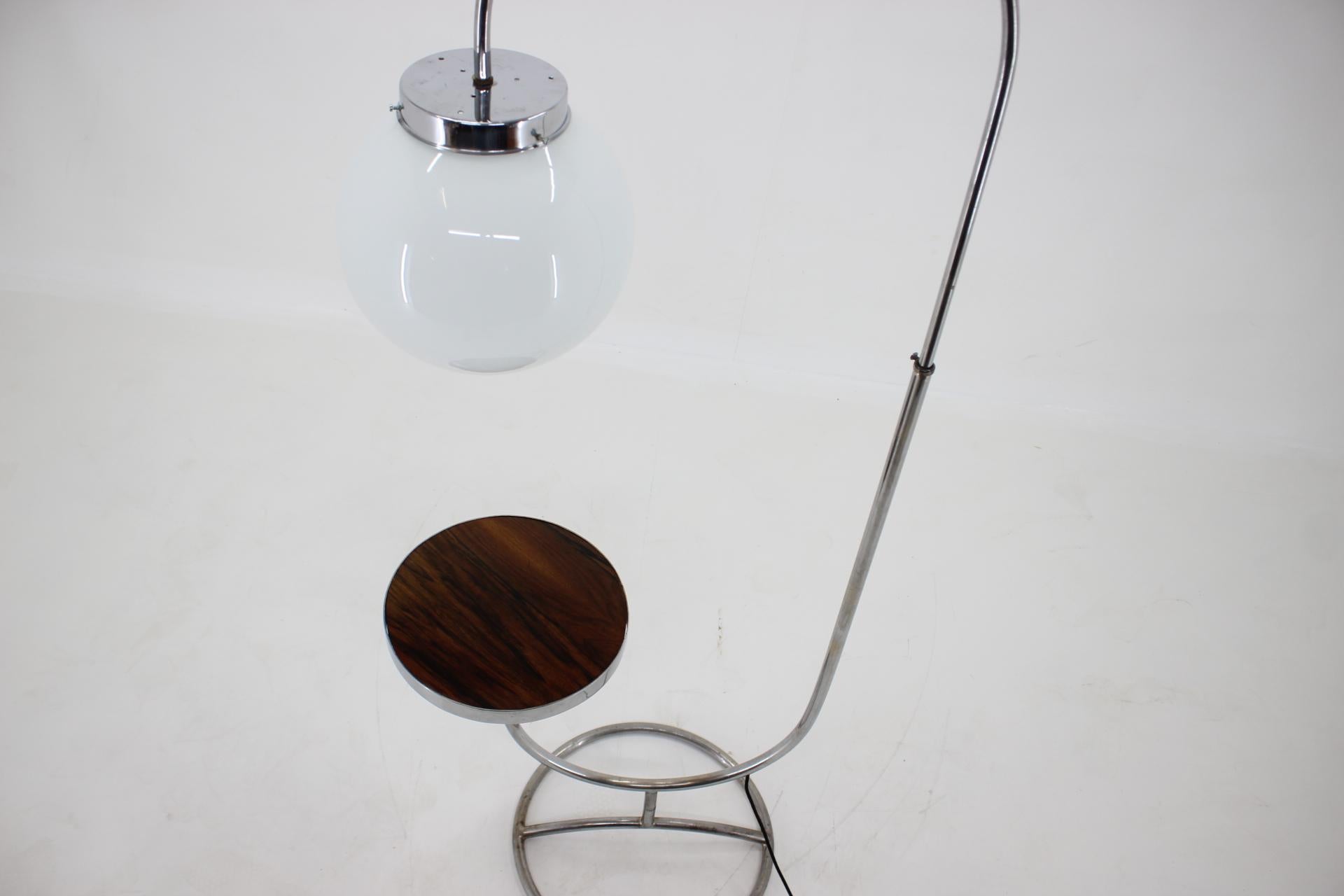 Bauhaus Chrome Adjustable Floor Lamp, 1930s / Functionalism In Good Condition In Praha, CZ