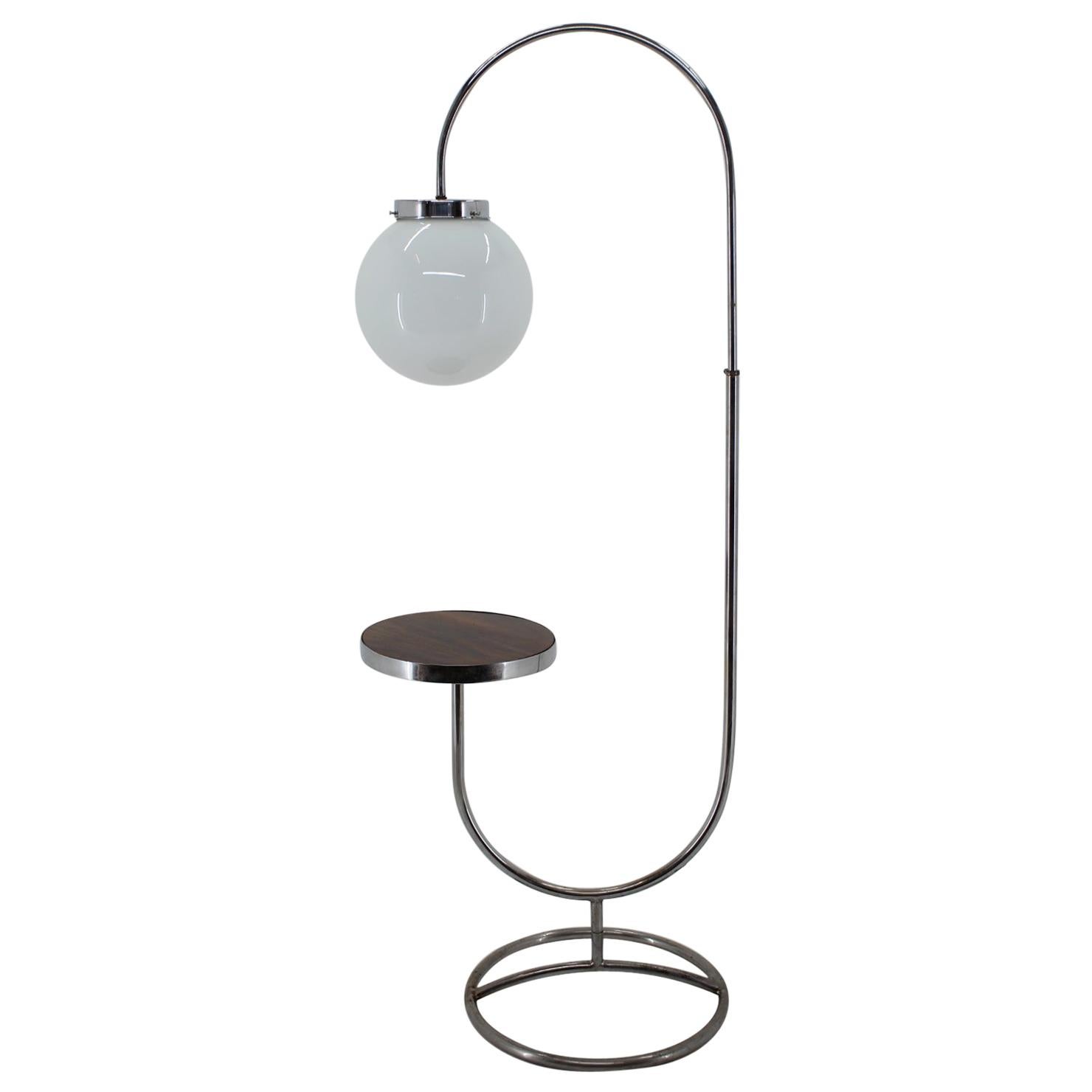 Bauhaus Chrome Adjustable Floor Lamp, 1930s / Functionalism