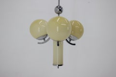 Bauhaus Chrome and Glass Pendant, 1930s