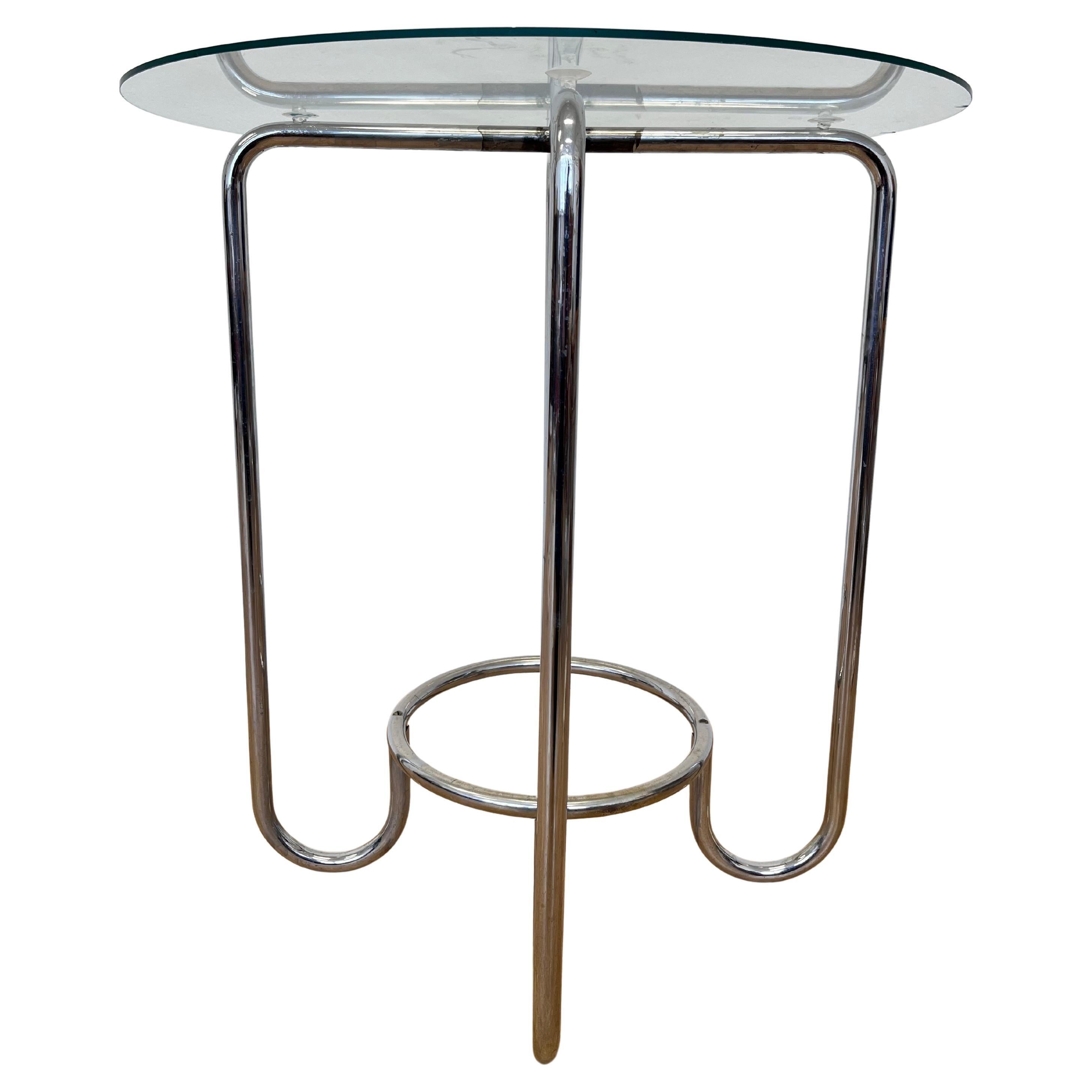 Bauhaus-Tisch aus Chrom und Glas – 1930er Jahre