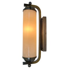 Bauhaus Chrome and glass Wall Lamp, 1930s - Czechoslovakia