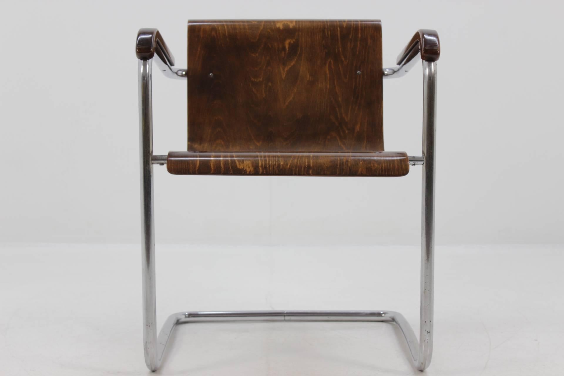 Czech Bauhaus Chrome Chair, H. K. Zaveska