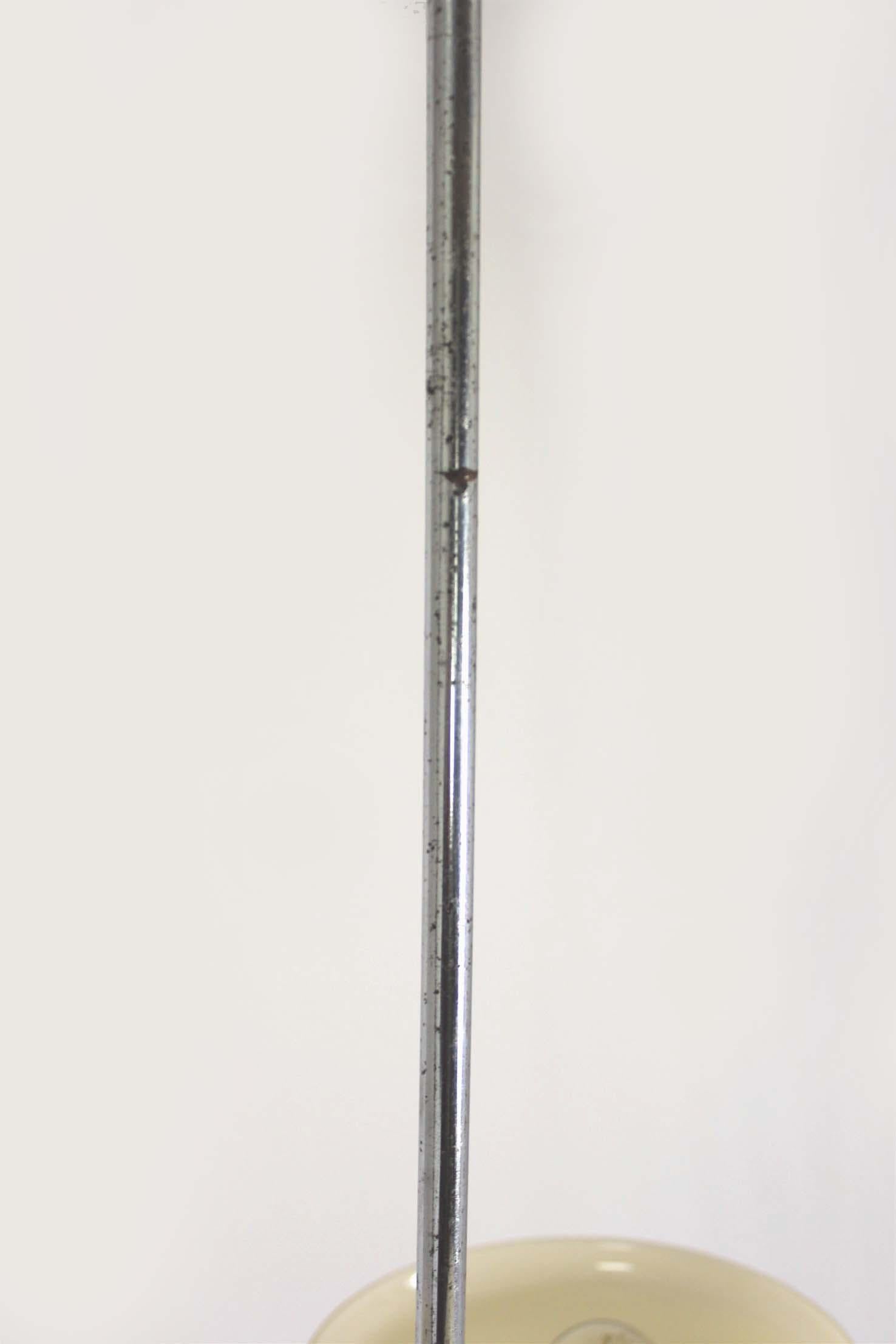 Bauhaus Chrome Chandelier from Zukov, 1940s For Sale 6