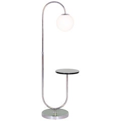 Bauhaus Chrome Floor Lamp by Slezák, 1930s, Design Thonet
