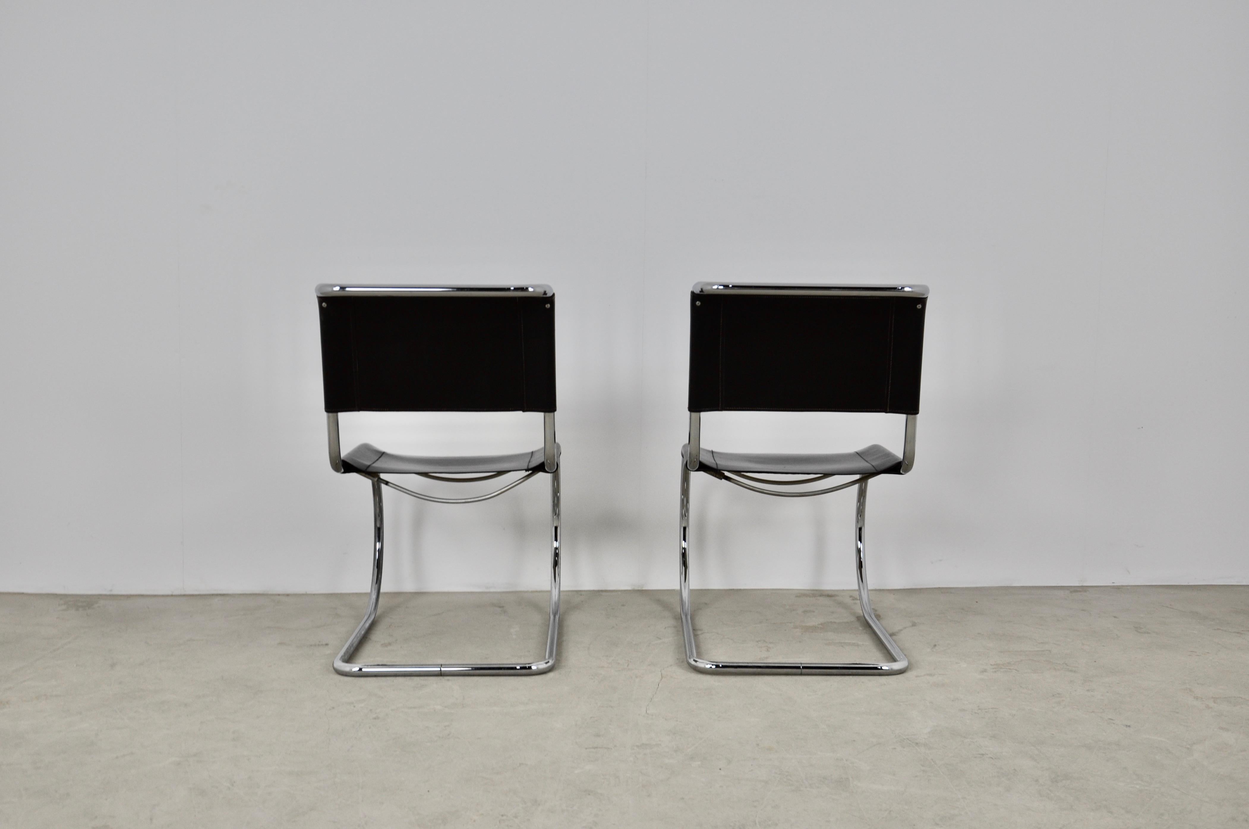 Late 20th Century Bauhaus Chrome MR 10 Chair by Ludwig Mies van der Rohe for Thonet