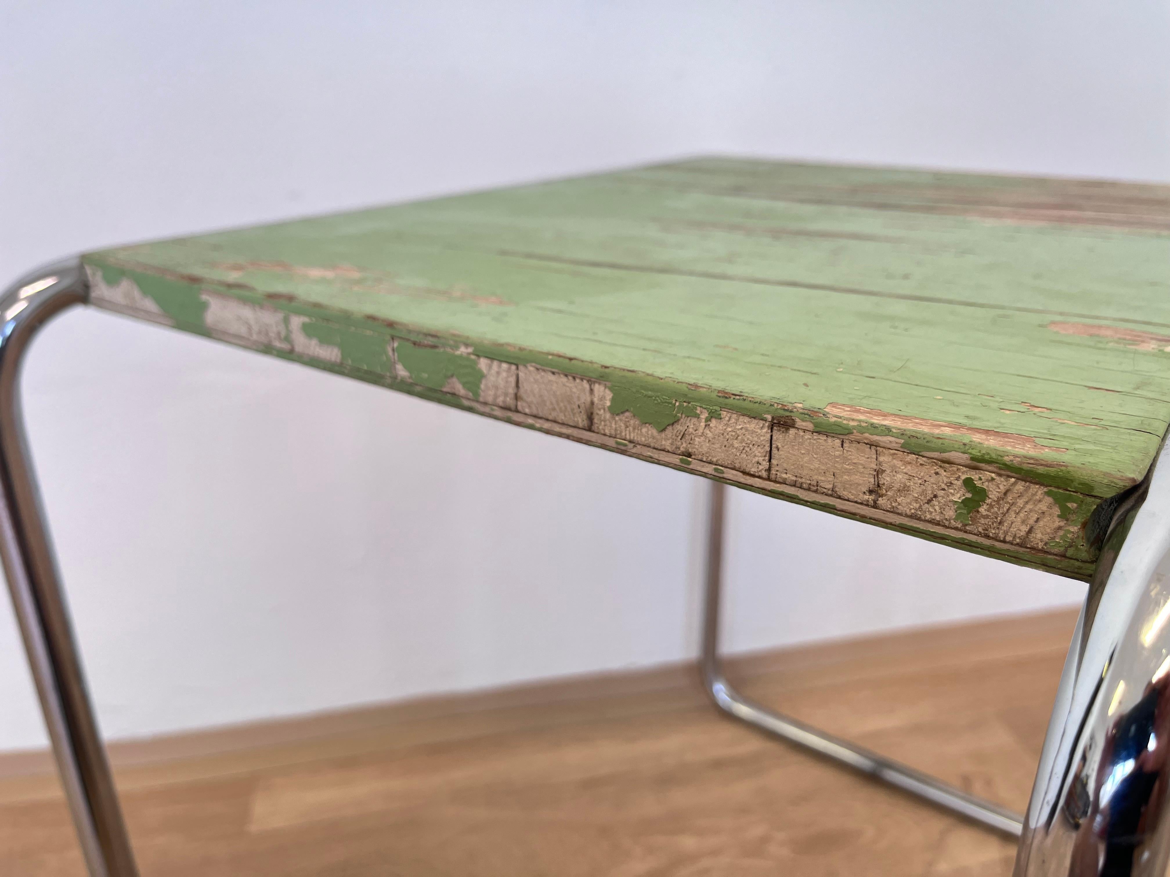 Cromo Tavolino da salotto o da salotto in cromo Bauhaus di Marcel Breuer per Mucke Melder, anni '30 in vendita
