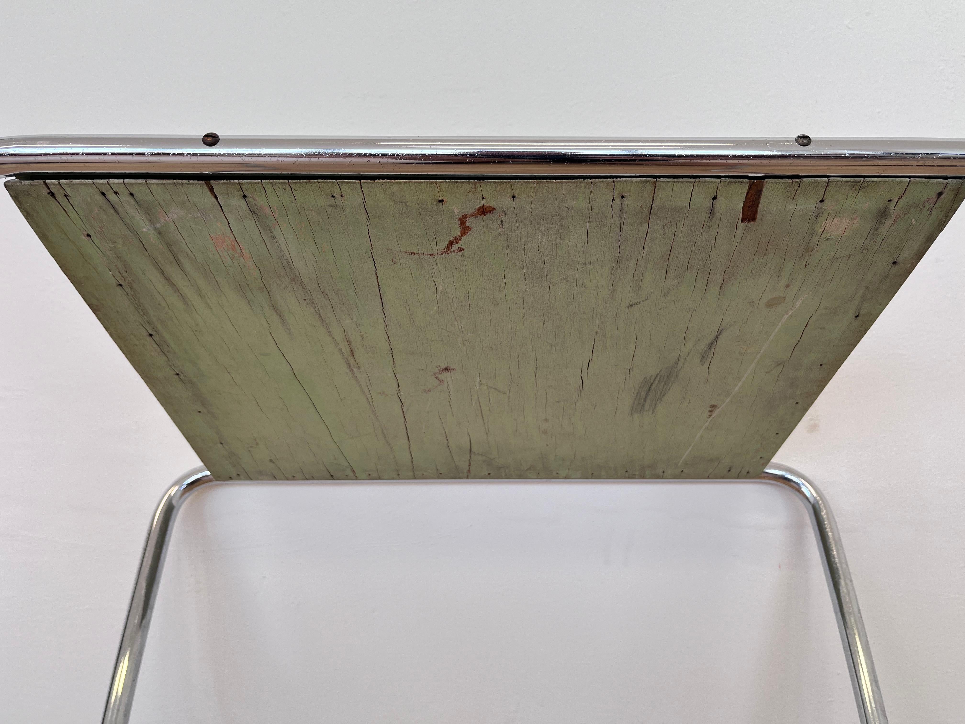 Tavolino da salotto o da salotto in cromo Bauhaus di Marcel Breuer per Mucke Melder, anni '30 in vendita 1