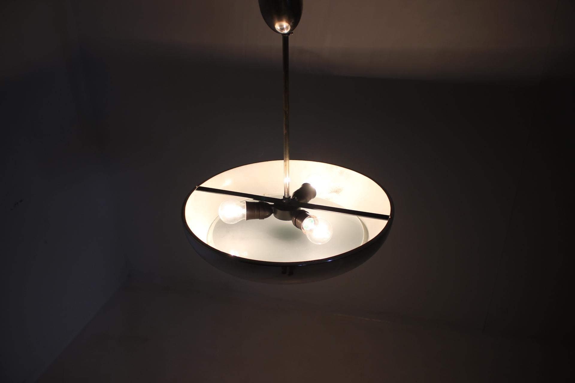 Bauhaus Chrome Pendant Lamp by Josef Hurka for Napako 2