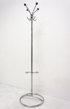 Bauhaus Chrome-Plated Coat Rack, 1930s, Bohemia